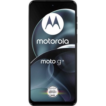 Motorola XT2341-3 Moto G14 256 GB / 8 GB - Smartphone - steel grey Smartphone (6,5 Zoll, 256 GB Speicherplatz)