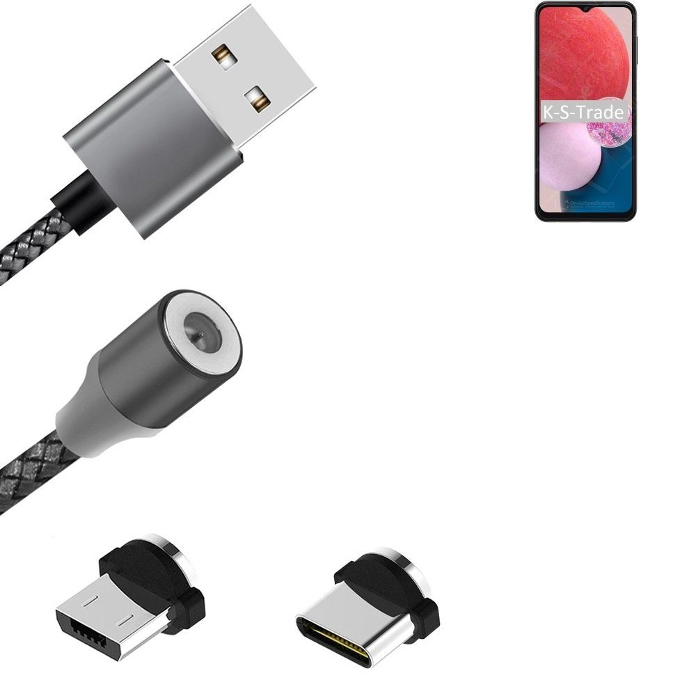 K-S-Trade für Samsung Galaxy A13 Smartphone-Kabel, Hochwertiges  Magnet-Lade-kabel Sync-Kabel Daten-Kabel mit