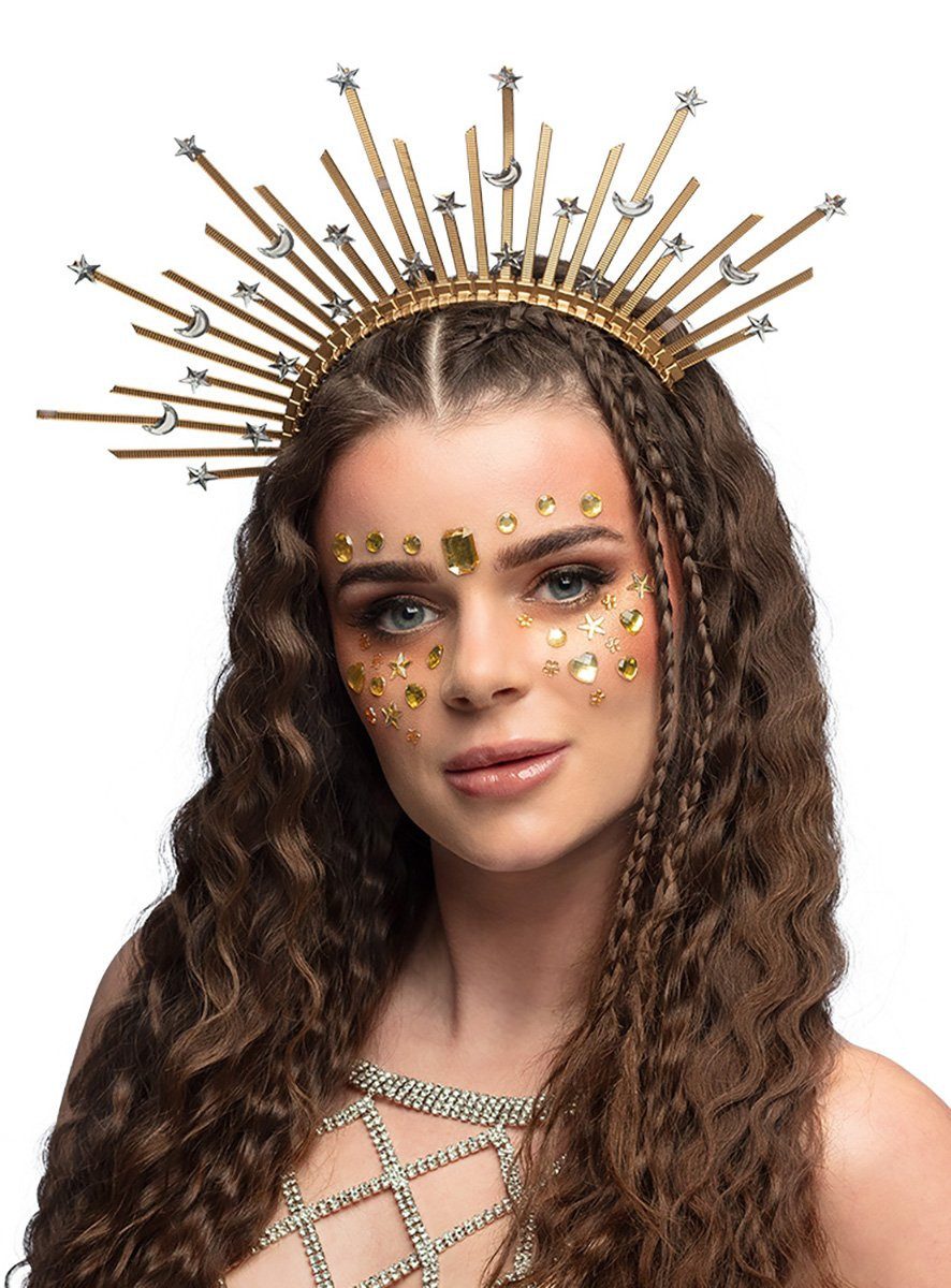 Boland Kostüm Metallkrone Morningstar, Fantasy-Kopfschmuck im faszinierendem Look