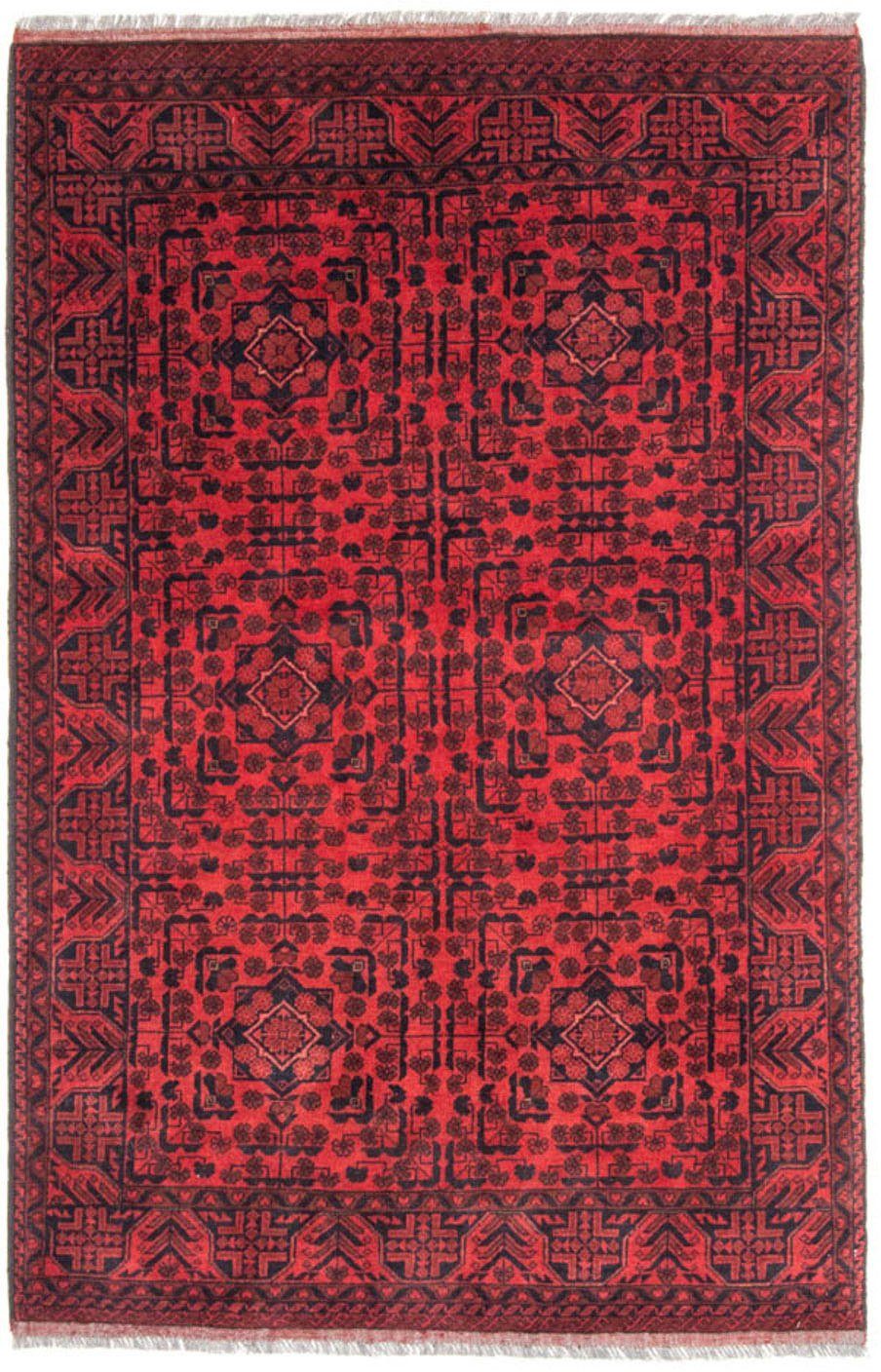 Wollteppich Khal Mohammadi Durchgemustert Rosso 187 x 122 cm, morgenland, rechteckig, Höhe: 7 mm, Handgeknüpft