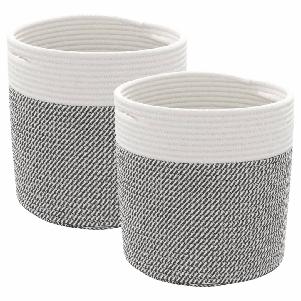 vidaXL Aufbewahrungskorb Aufbewahrungskörbe 2 Stk. Grau günstig online kaufen