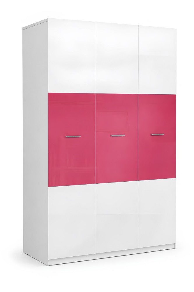 Xlmoebel Kleiderschrank Design Schrank Weißer Hochglanz Kleiderschrank für modernes SOFORT (Kleiderschrank) Hergestellt in Europa