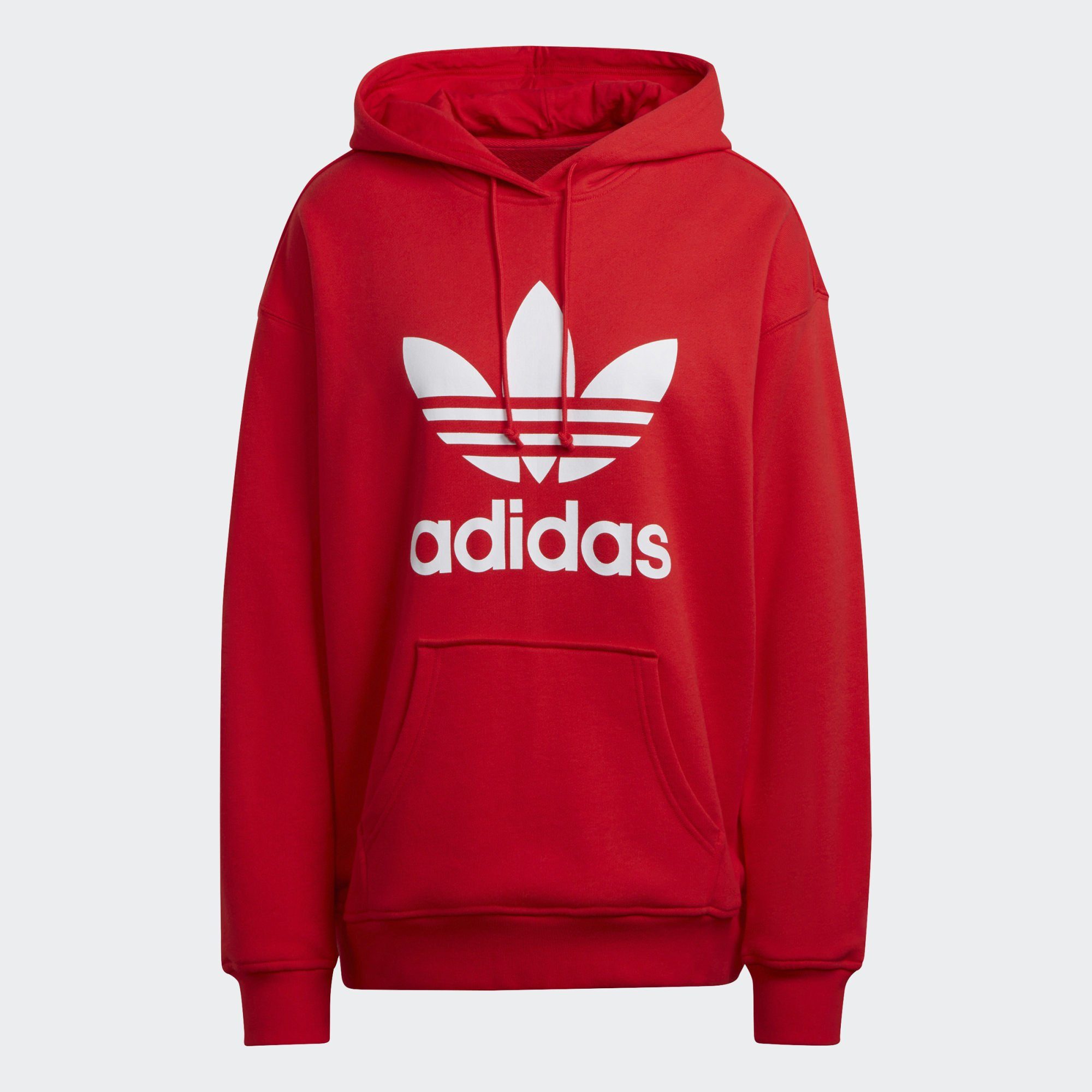 Vivid TREFOIL ADICOLOR HOODIE Red Originals Hoodie ADIDAS adidas