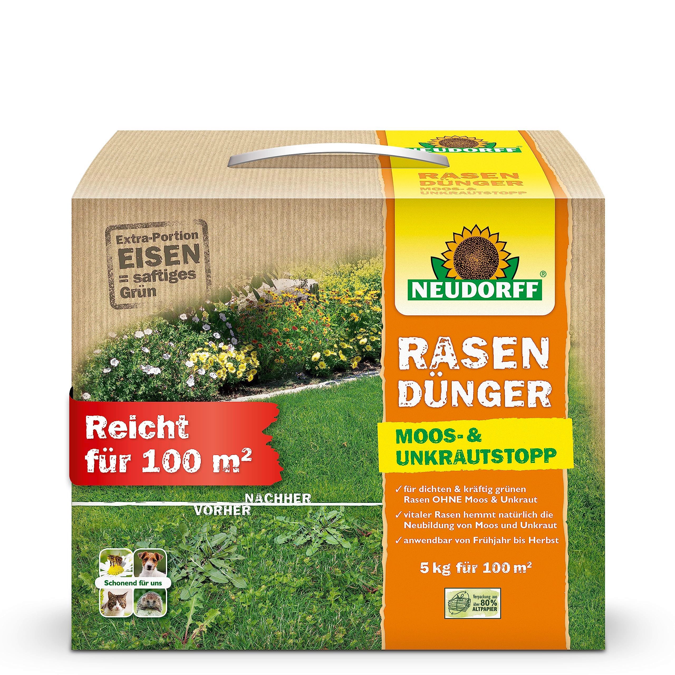 Rasendünger RasenDünger Moos- & UnkrautStopp 5 kg für 100 m²