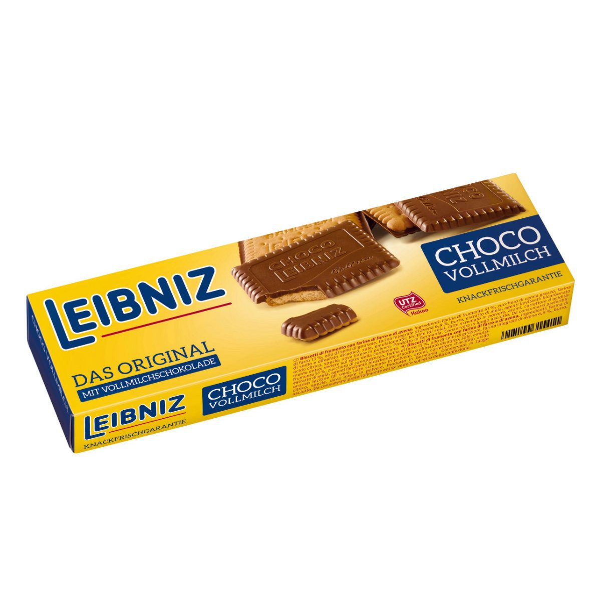 LEIBNIZ Kekse, Leibniz Das Original Butterkeks mit knackiger Vollmilchschokolade 125g