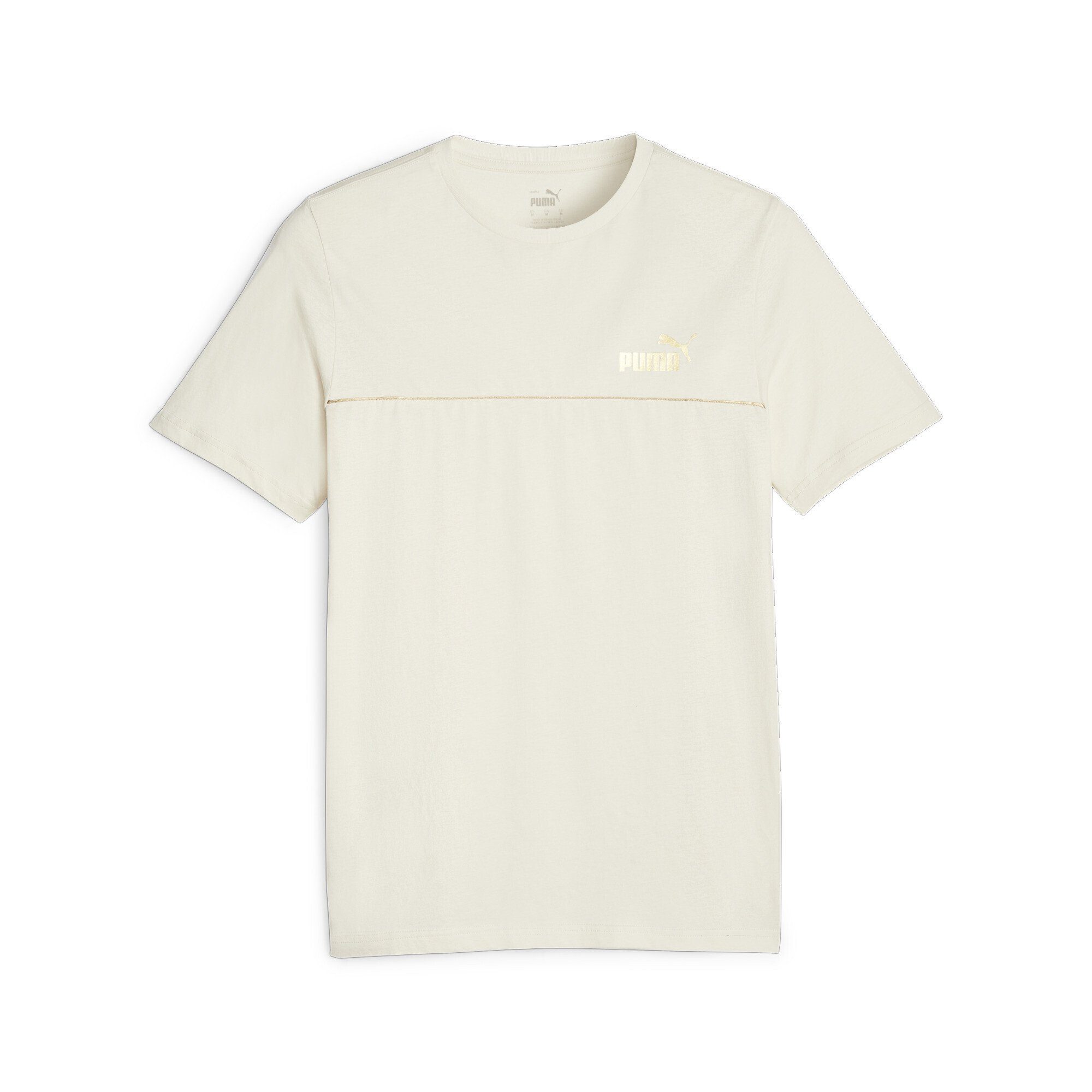 T-Shirt ESS+ MINIMAL Alpine PUMA White Snow Herren T-Shirt GOLD