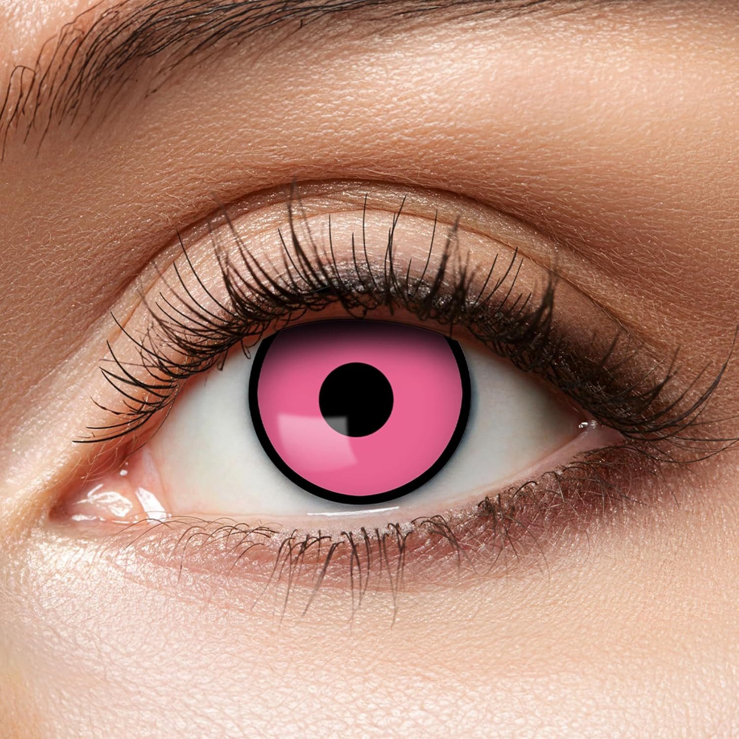 Party Factory Farblinsen Zoelibat Eyecatcher 3M Kontaktlinsen Pink Manson Effekt Look