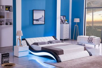 JVmoebel Bett Design Bett Digital Sound USB Betten Luxus Schlafzimmer Möbel Leder