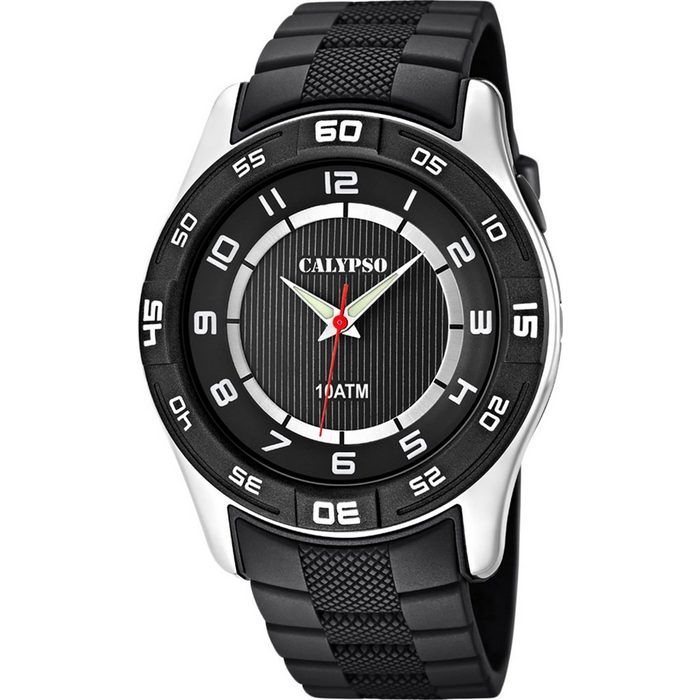 CALYPSO WATCHES Quarzuhr Calypso Herren Uhr K6062/4 (Armbanduhr) Herren Armbanduhr rund Kautschukarmband schwarz Outdoor
