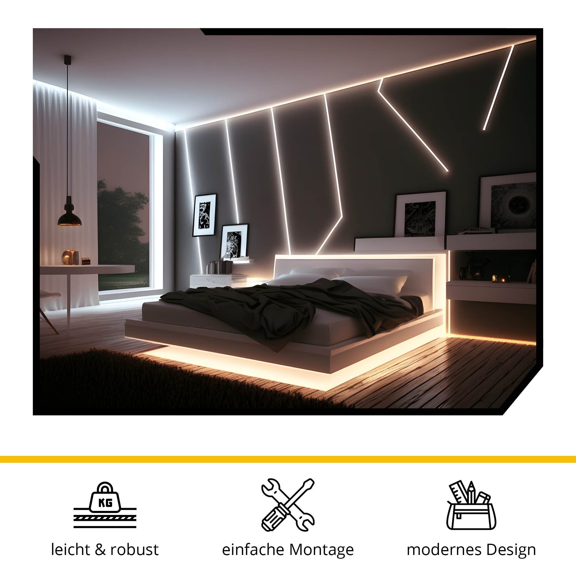 tktrading24 LED-Stripe-Profil LED-Aluprofil Abdeckung No.1 - A17-, A25-, C01-, C02- und F01-Serie – Bild 4 von 5