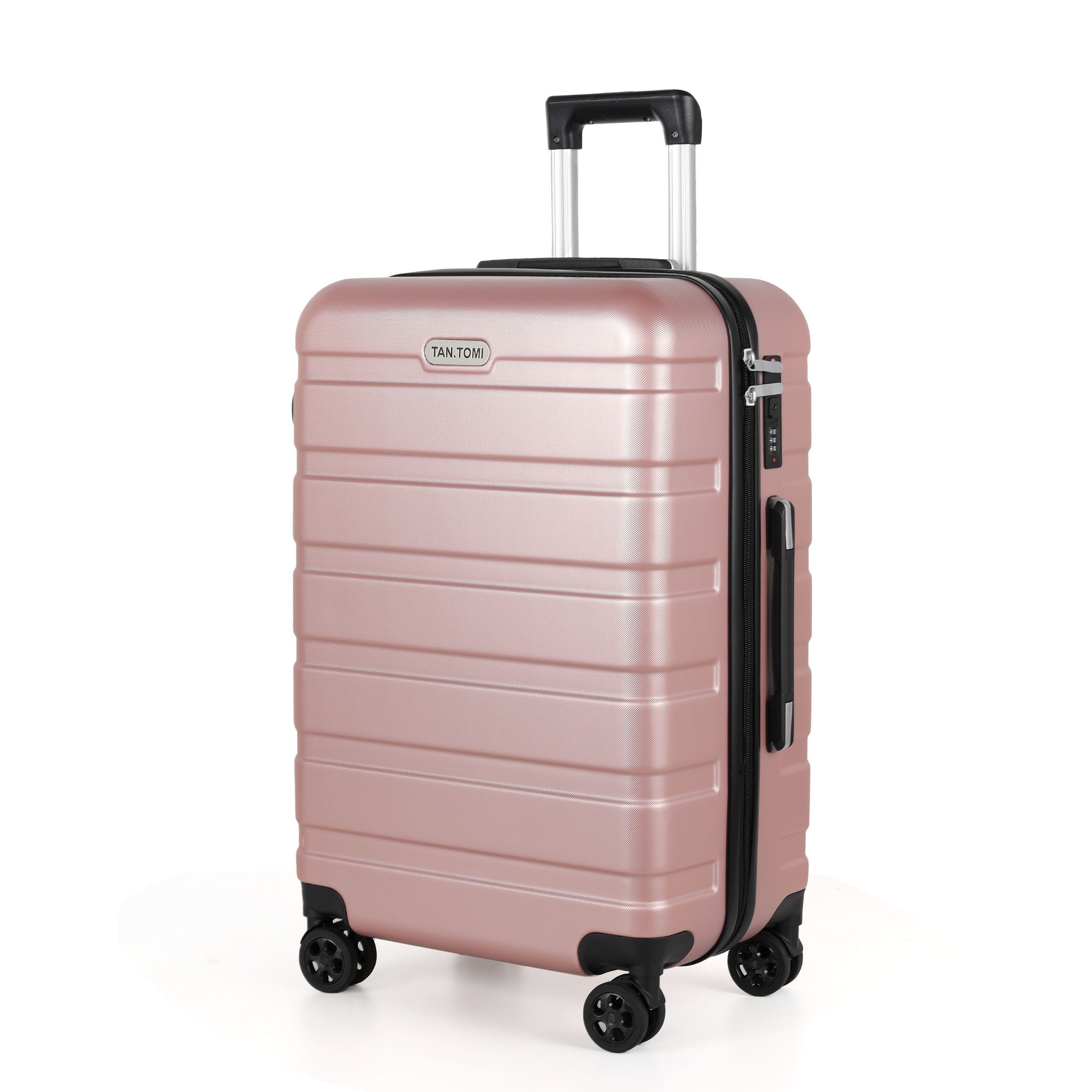 TAN.TOMI Handgepäckkoffer Koffer Hartschale Leicht Reisekoffer ABS Geräumig Haltbar(M L XL), 4 Rollen, Trolley Handgepäck Große Kapazität mit 4 Rollen und Zahlenschloss