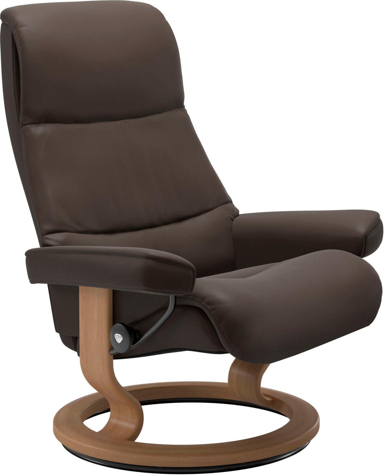 Stressless® Relaxsessel View, mit Classic Base, Größe M,Gestell Eiche | Funktionssessel