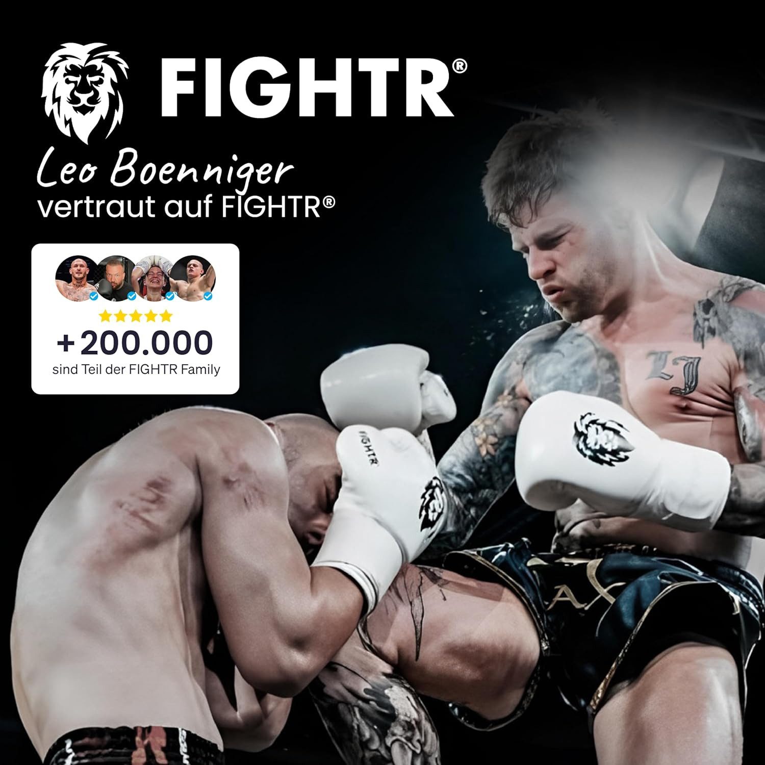 FIGHTR Boxhandschuhe FBG XIV – Stabil & komfortabel für Boxen, Kickboxen, MMA & Sparring