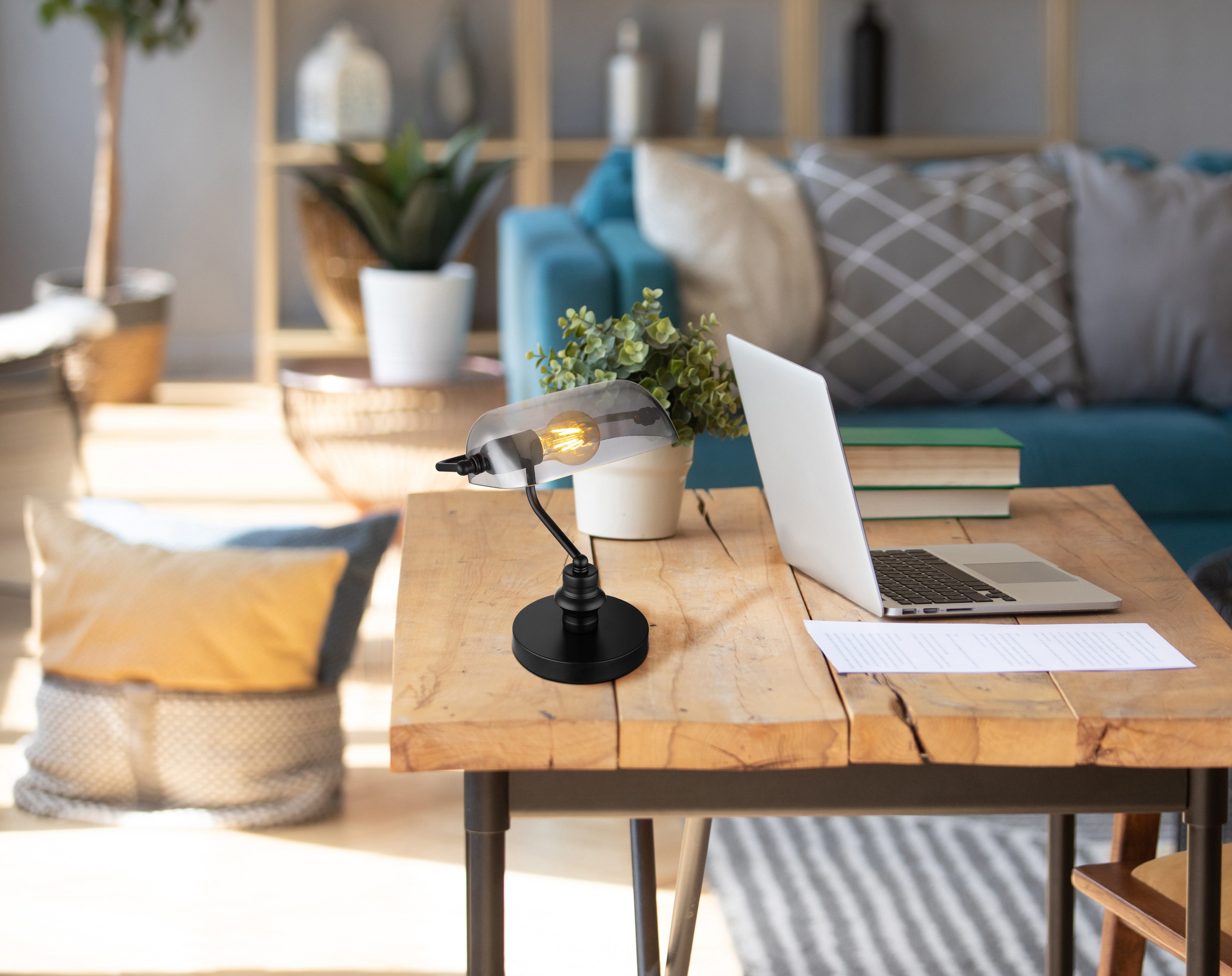 GLOBO LIGHTING Schreibtischlampe ANTIQUE, ohne Leuchtmittel, Klassische Sch günstig online kaufen