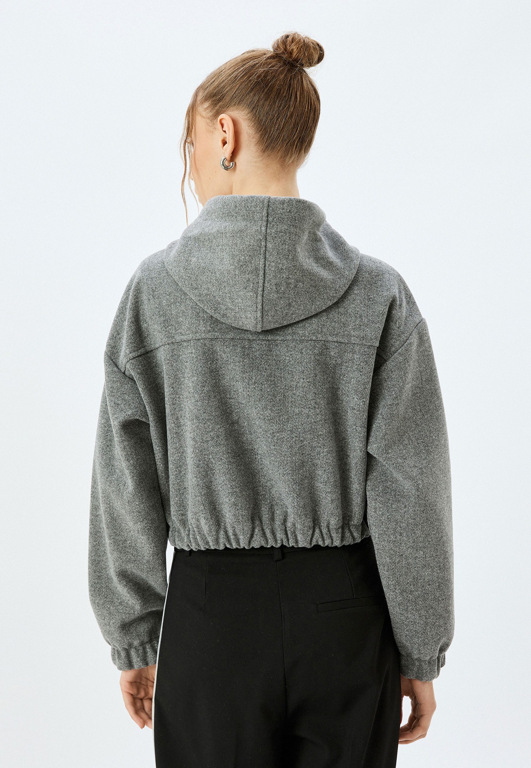 Koton Kapuzensweatshirt Mit Kapuze-Vollreißverschluss Mit Nahtdetail Kapuzensweatshirt