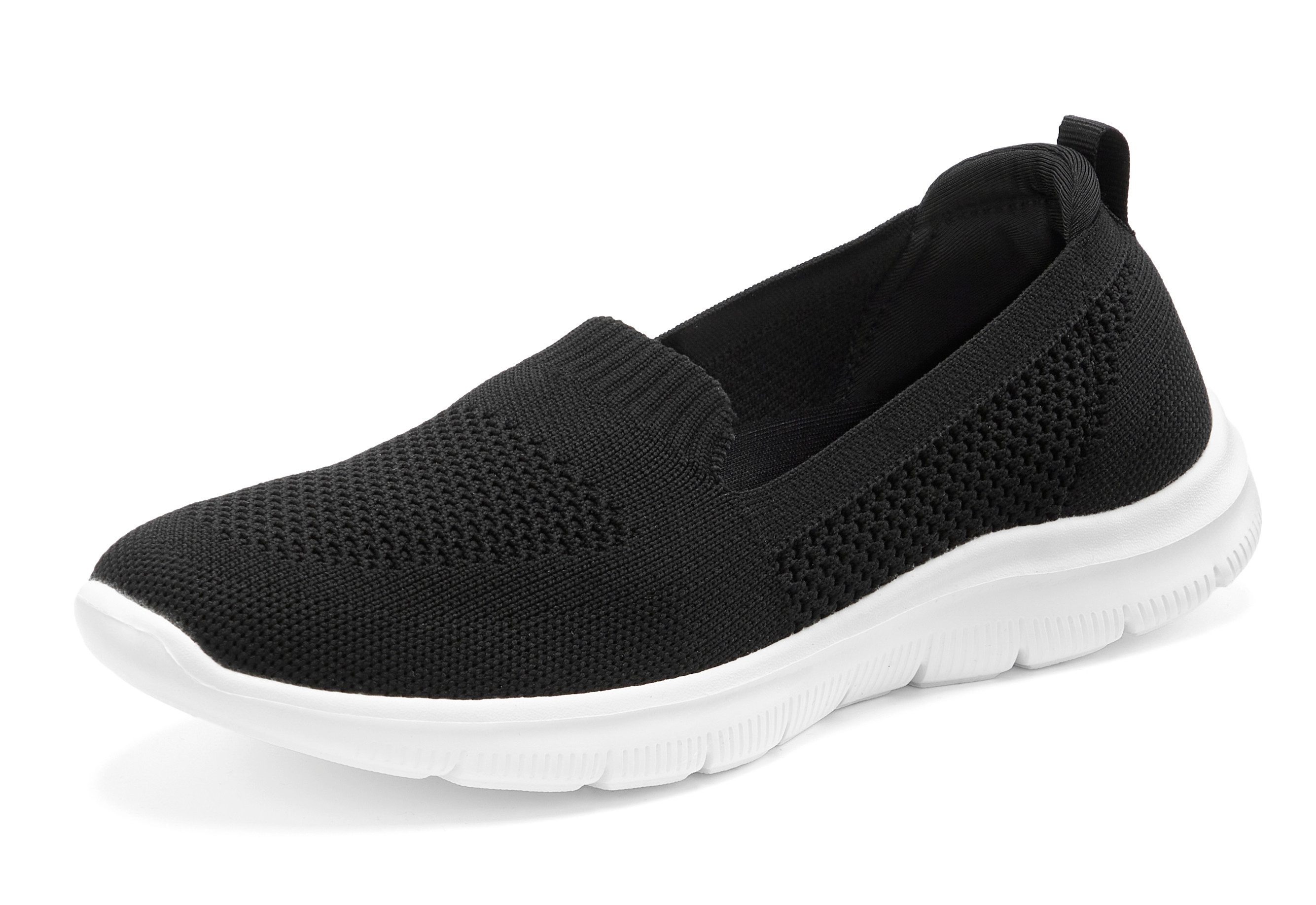 LASCANA Halbschuh, Sneaker, Slip-On-Sneaker, Slipper aus bequemen Textil-Material zum Reinschlüpfen VEGAN