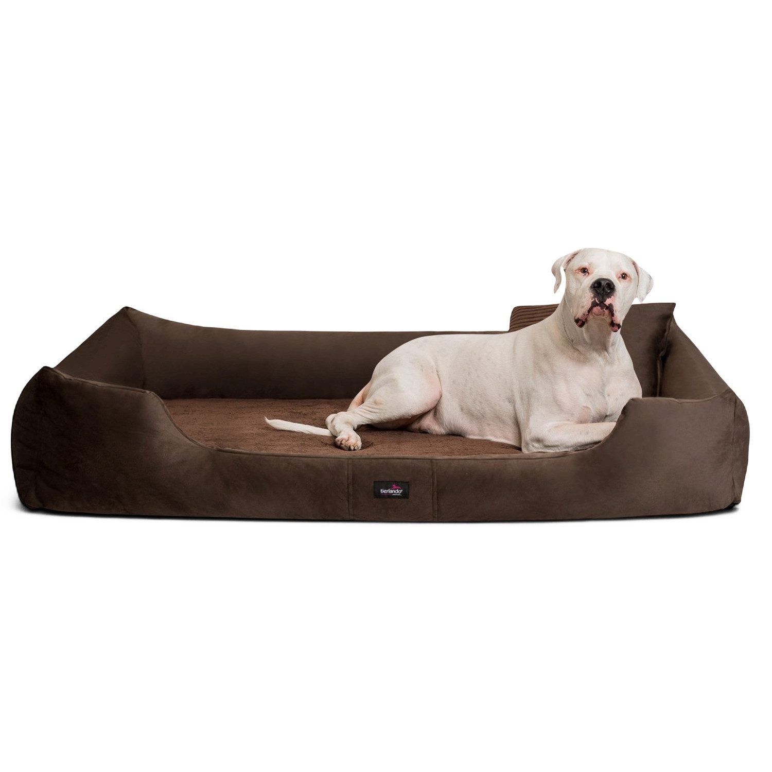 tierlando® Tierbett Orthopädisches Hundebett VINCENT High-Tech-Velours (Triton) und Cord