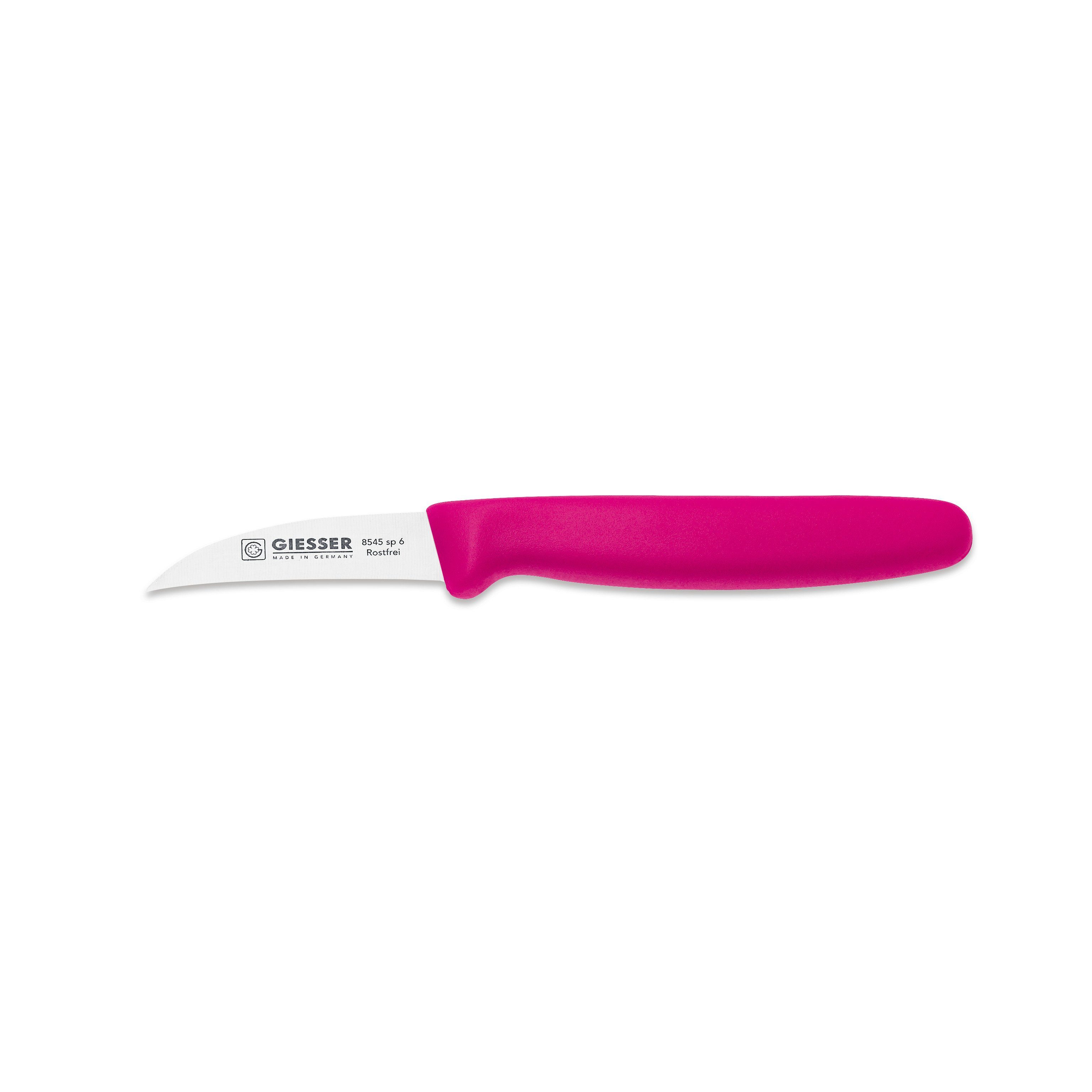 Handabzug, Messer sp Gemüsemesser pink 6, 8545 Giesser Klinge Hohle-Schneide 6 cm Schälmesser