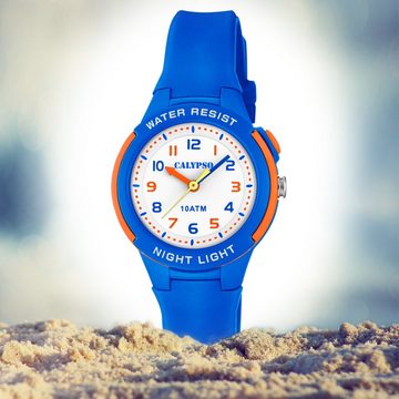 CALYPSO WATCHES Quarzuhr Calypso Kinder Uhr K6069/3 Kunststoffband, (Analoguhr), Kinder Armbanduhr rund, Kunststoff, PURarmband blau, Fashion
