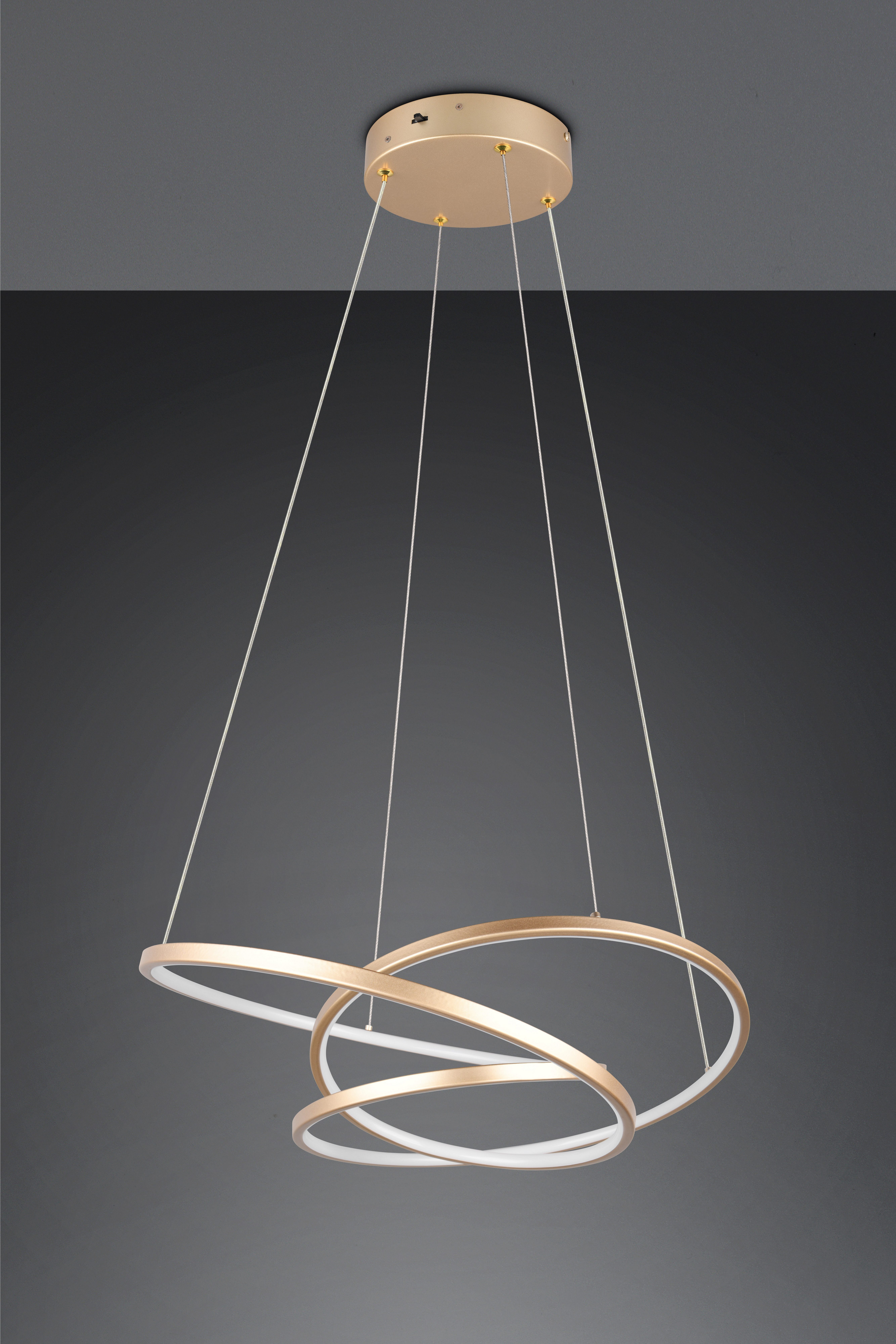 TRIO Leuchten LED Pendelleuchte DARVIN, LED Hängelampe 34W 4500 Lumen, dimmbar, Lichtfarbe einstellbar, Dimmfunktion, LED fest integriert, warmweiß - kaltweiß,  – Bild 4 von 5