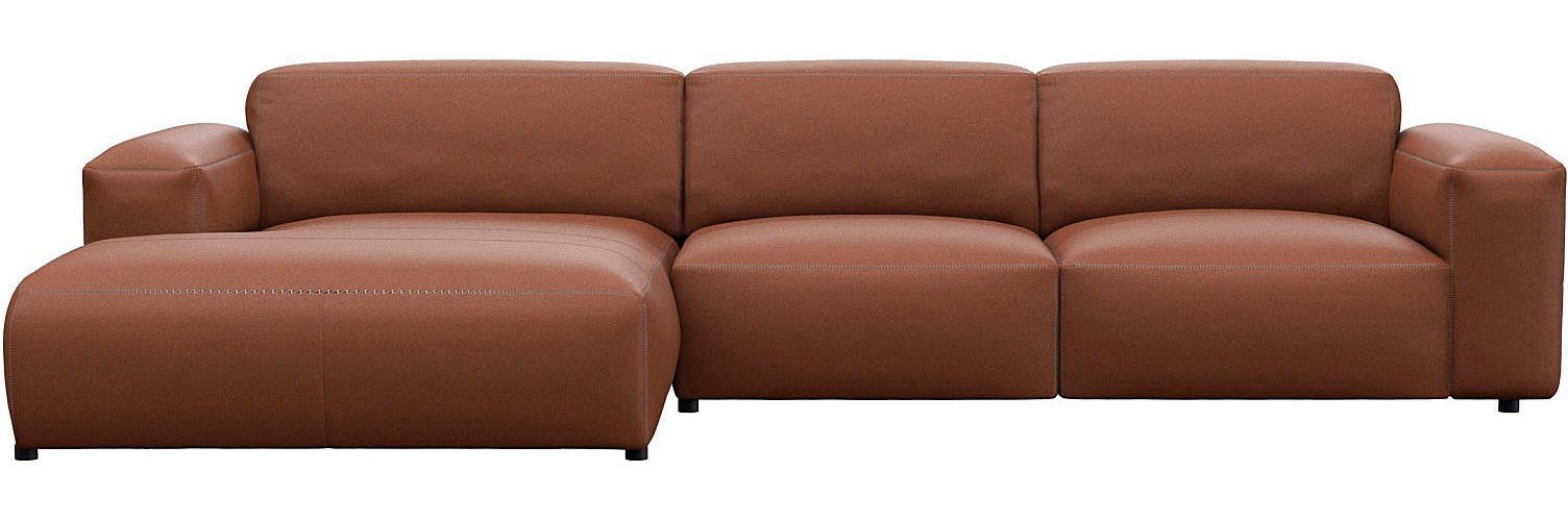 FLEXLUX Ecksofa Lucera bequem und komfortabel durch hochwertigen Sitzaufbau, L-Form, modern & anschmiegsam, Kaltschaum, Stahl-Wellenunterfederung