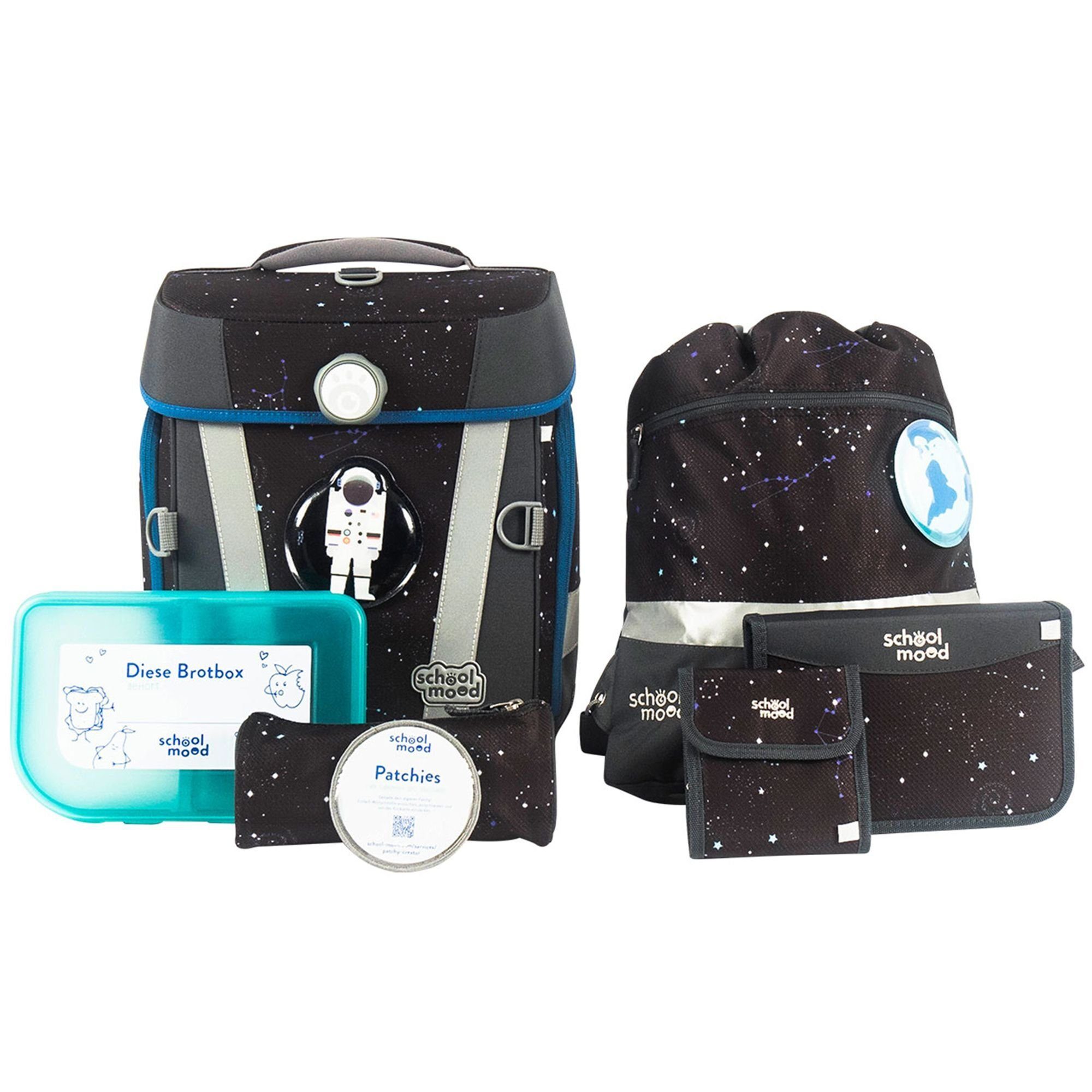 SCHOOL-MOOD® Schulranzen Hero Air+ (7-tlg), Polyester