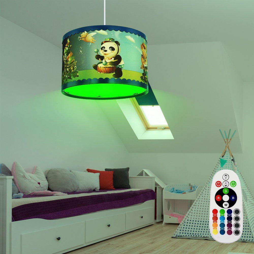 Zimmer LED Lampe Decken Warmweiß, dimmbar Tier Leuchtmittel inklusive, Hänge Fernbedienung Farbwechsel, etc-shop Kinder Pendelleuchte,