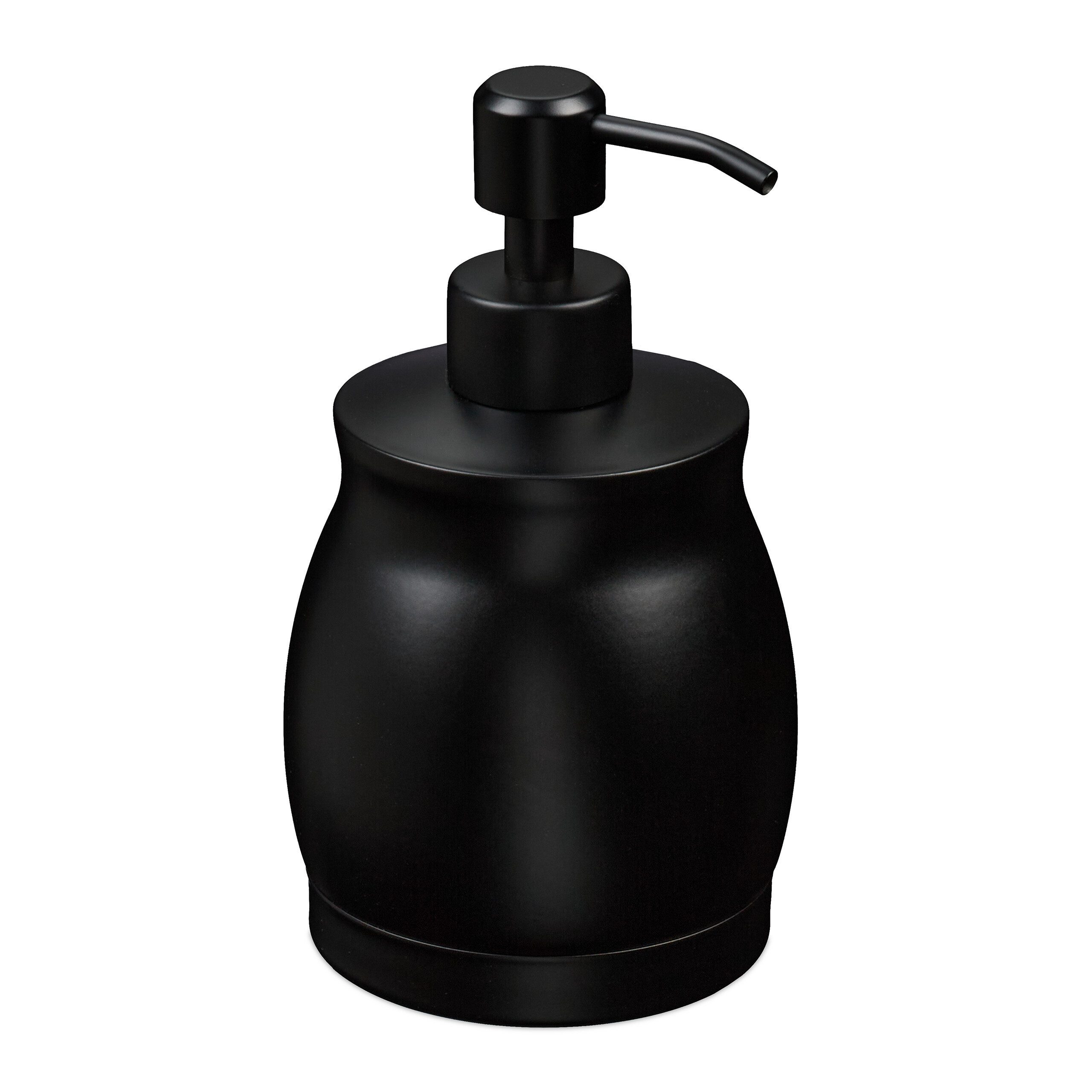 relaxdays Seifenspender Edelstahl 390 ml, (1-tlg), schwarz günstig online kaufen