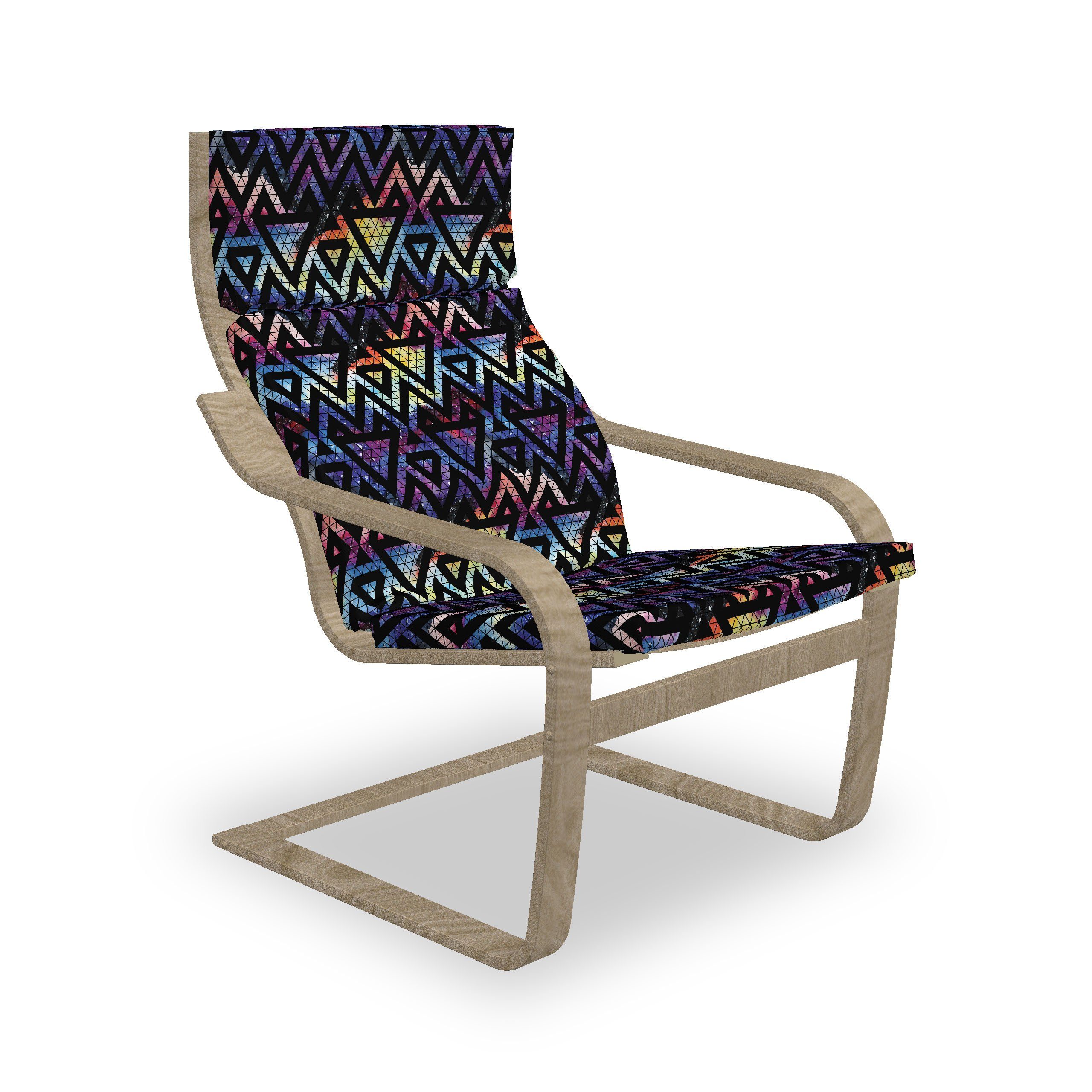 Abakuhaus Stuhlkissen Sitzkissen mit Stuhlkissen mit Hakenschlaufe und Reißverschluss, Geometrisch Galaxy Theme Linien