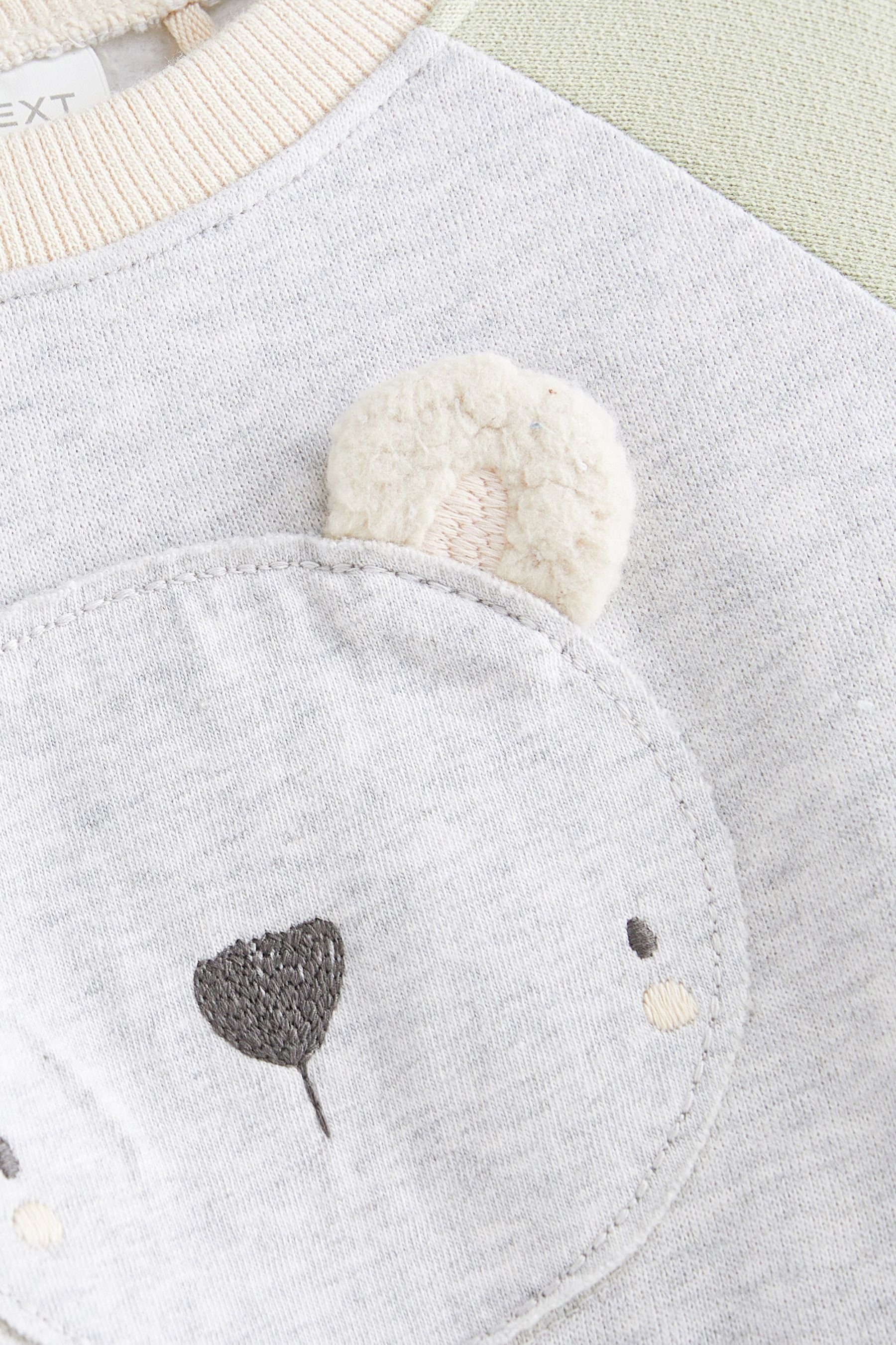 Next Sweatkleid Sweatshirtkleid Bear Motiv mit Grey (1-tlg)