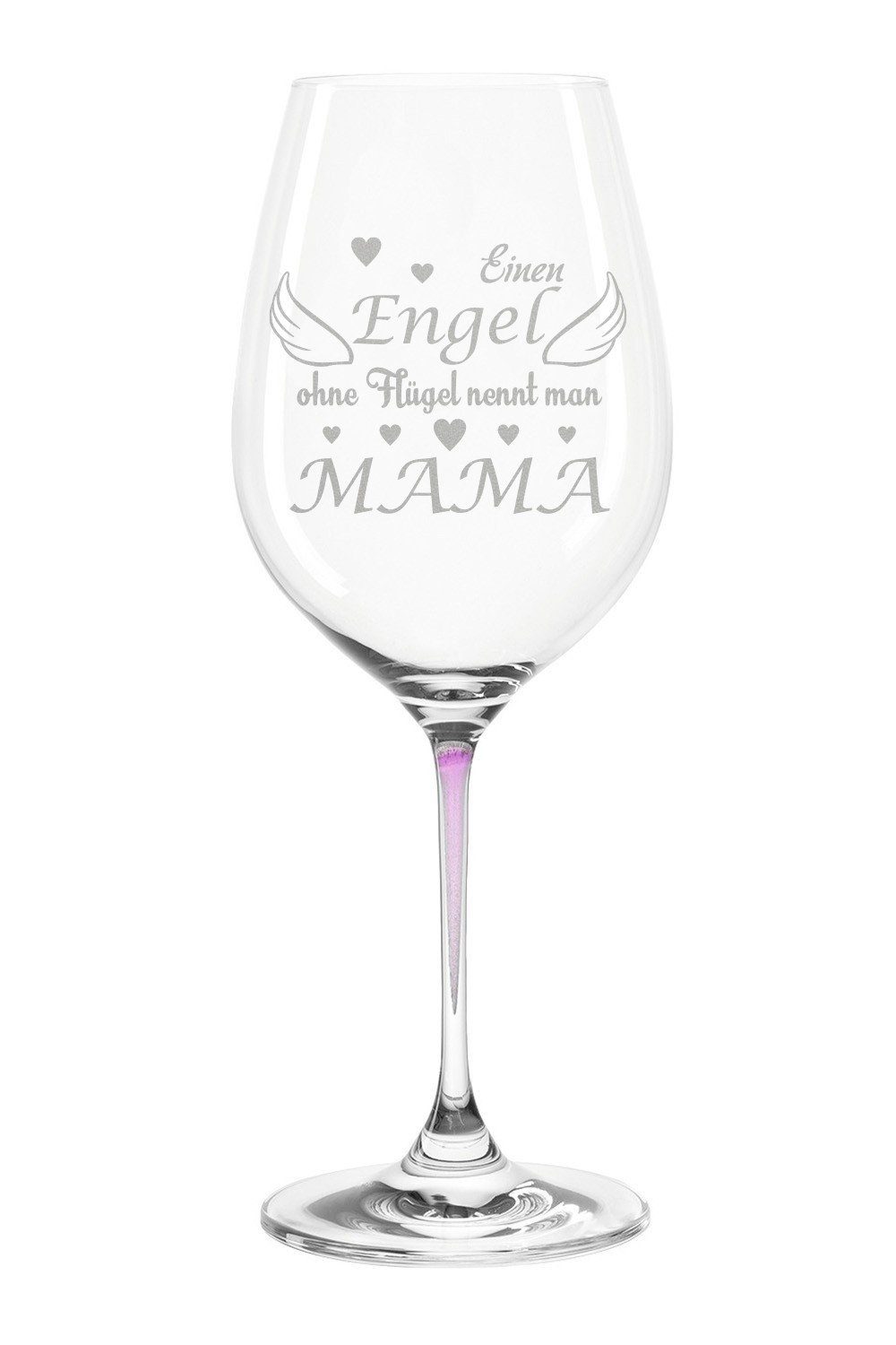 GRAVURZEILE Rotweinglas Leonardo Weißweinglas mit Gravur - Engel ohne  Flügel nennt man Mama, Glas, graviertes Geschenk für Mama zum Muttertag