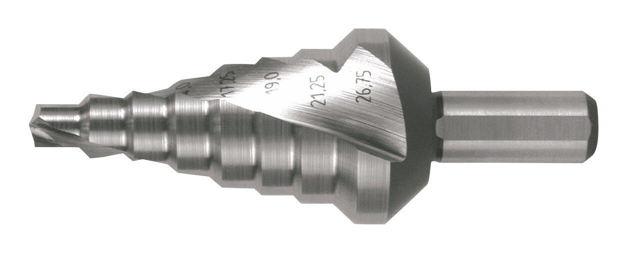 Ruko Metallbohrer, Stufenbohrer HSS Größe 4, 6-26,75 mm spiralnute+Kreuzanschliff