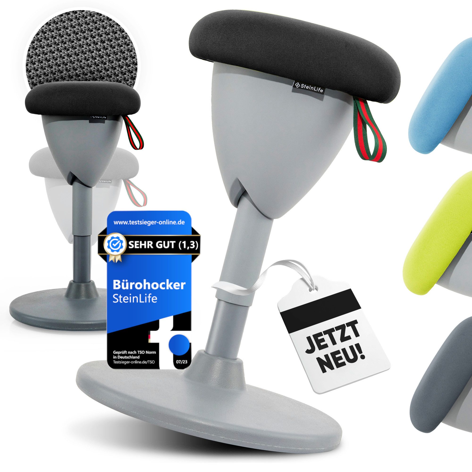 Steinlife Arbeitshocker Ergonomisch [TESTSIEGER] Bürohocker Höhenverstellba günstig online kaufen