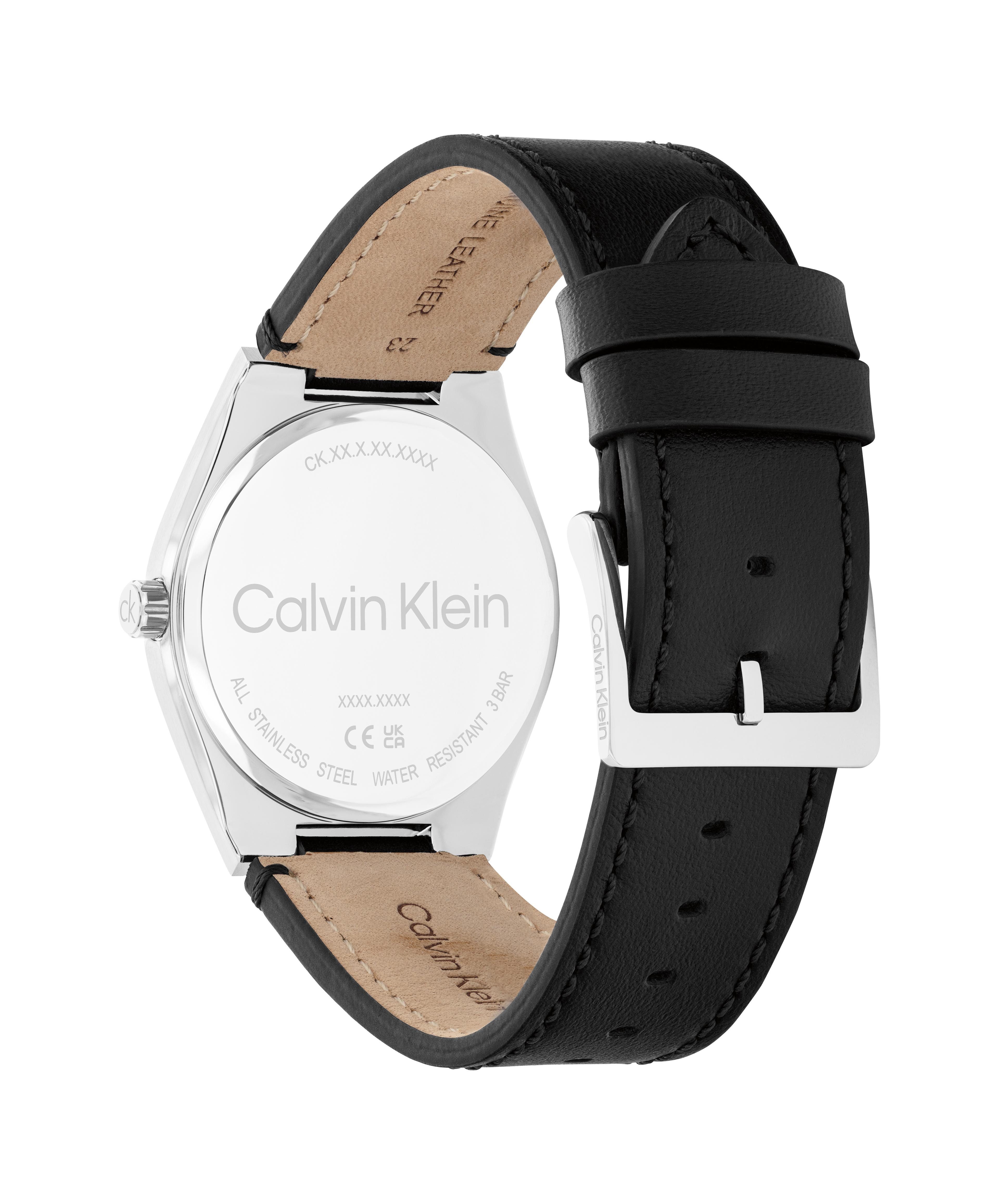 Calvin Klein Multifunktionsuhr CK MOTION 25200524, Quarzuhr, Armbanduhr, Damenuhr, Herrenuhr, Lederarmband, analog