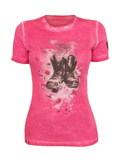 Almgwand Trachtenshirt T-Shirt BRUNNENBERGALM pink