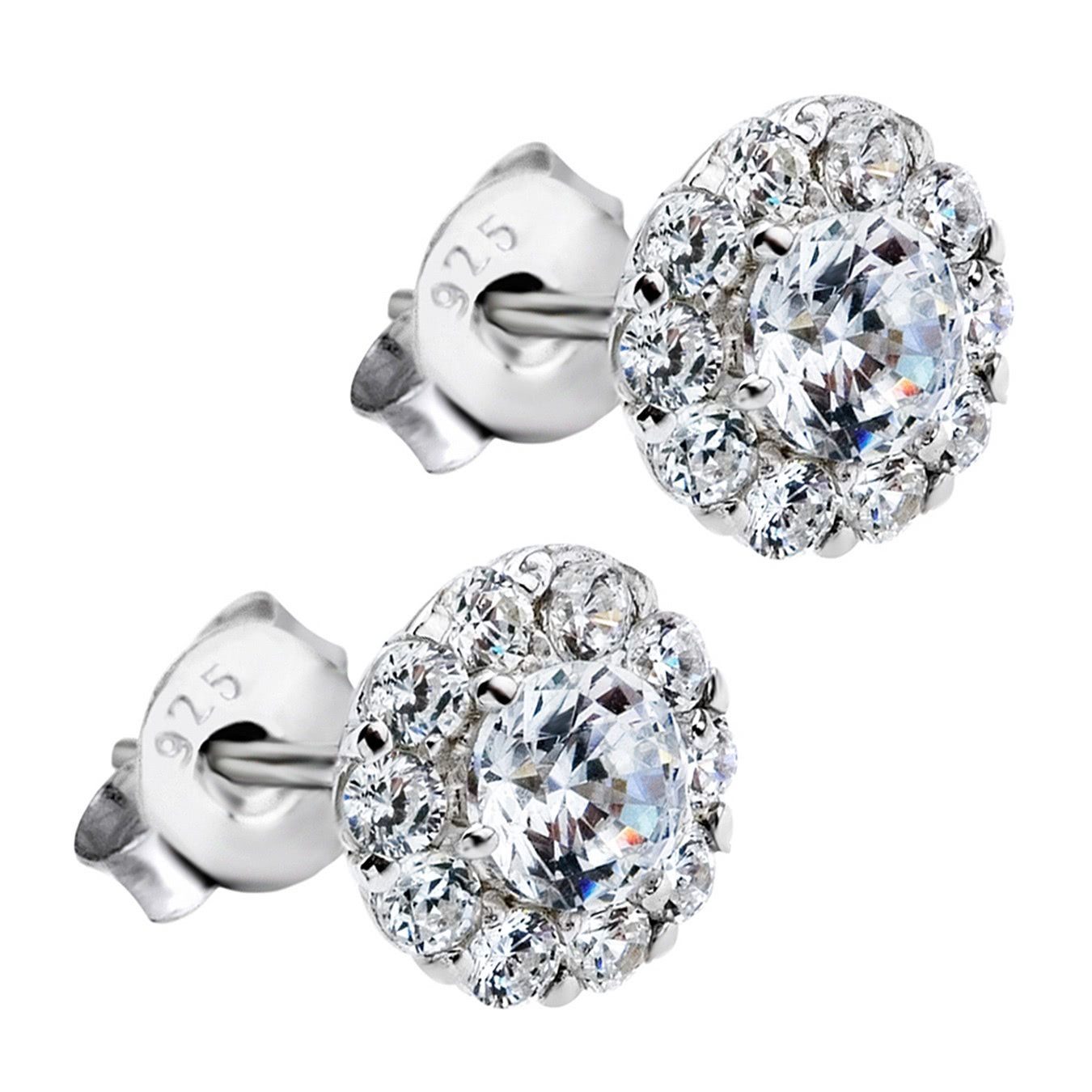 LOTUS SILVER Paar Ohrstecker LOTUS Silver Blume Ohrstecker Ohrringe (Ohrstecker), Ohrstecker für Damen 925 Sterling Silber, weiß, silber