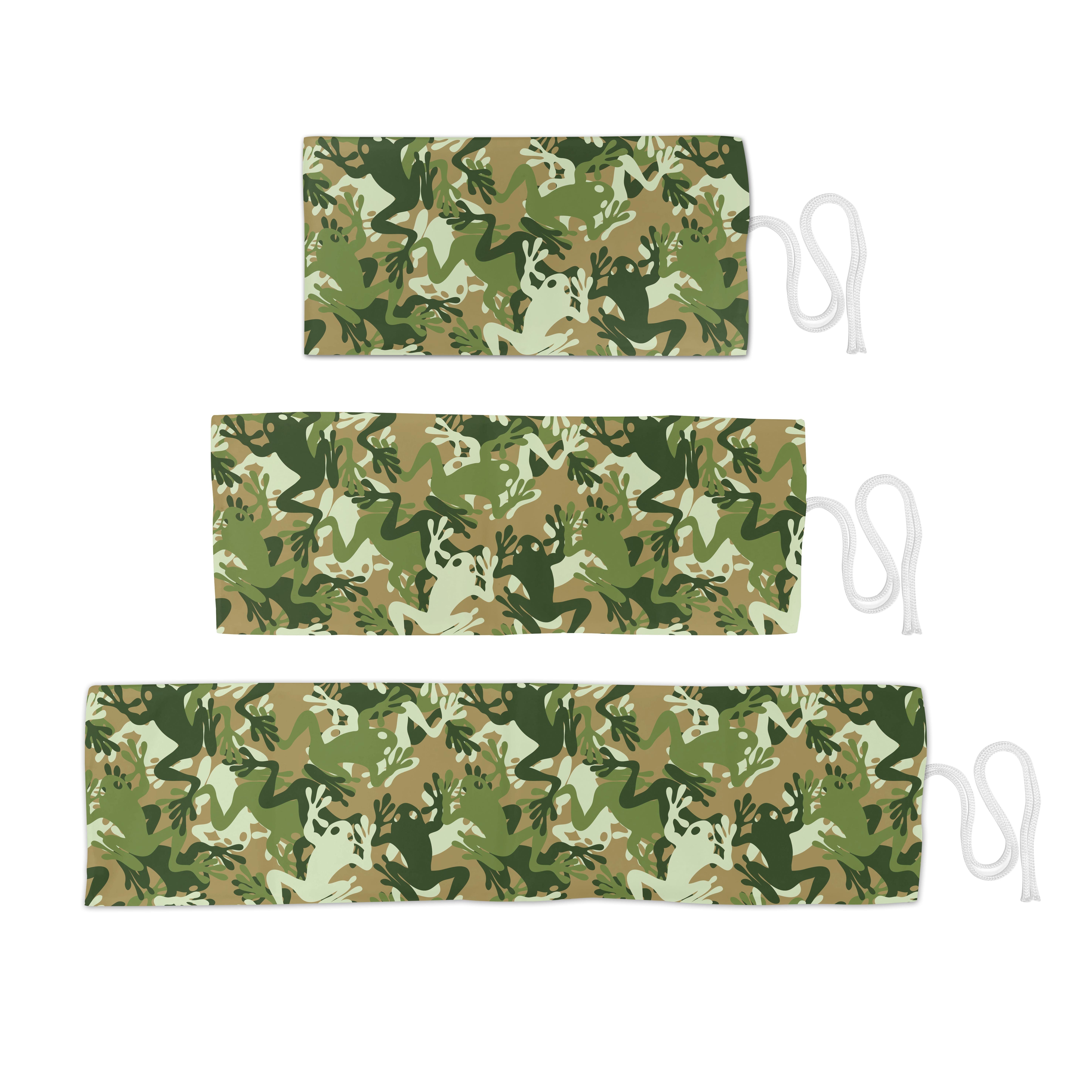 Schädel-Camouflage-Design Pine Grün Frosch Abakuhaus Organizer, Sage Stiftablage langlebig und tragbar Federmäppchen Segeltuch