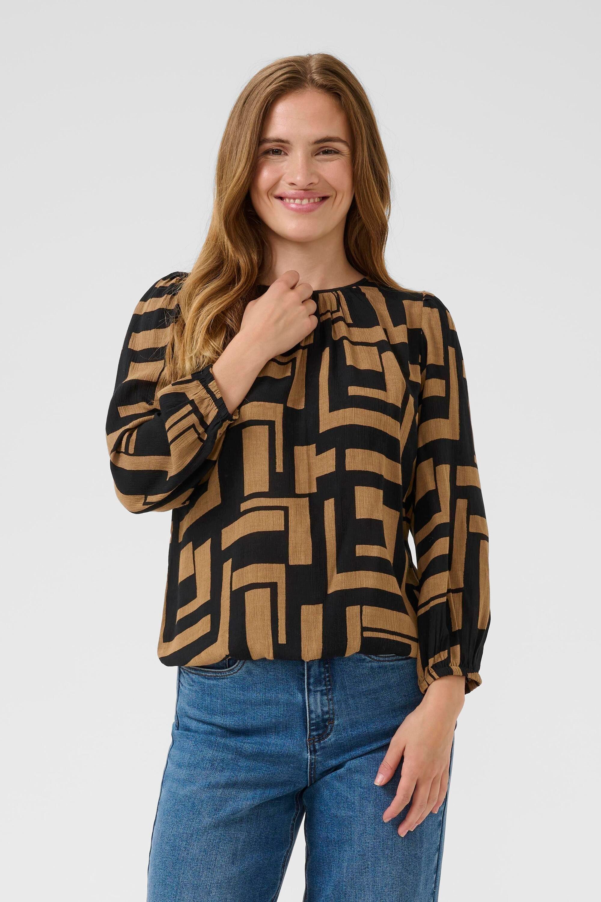 KAFFE Langarmbluse Langarm-Bluse KAlorina günstig online kaufen