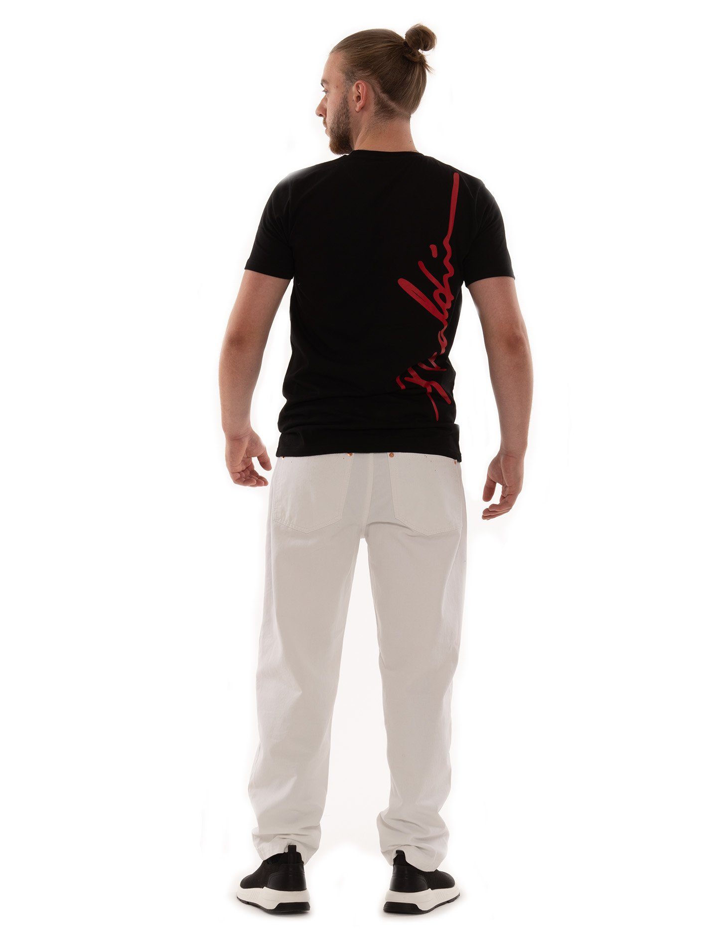 PICALDI Male Print-Shirt Schwarz Jeans