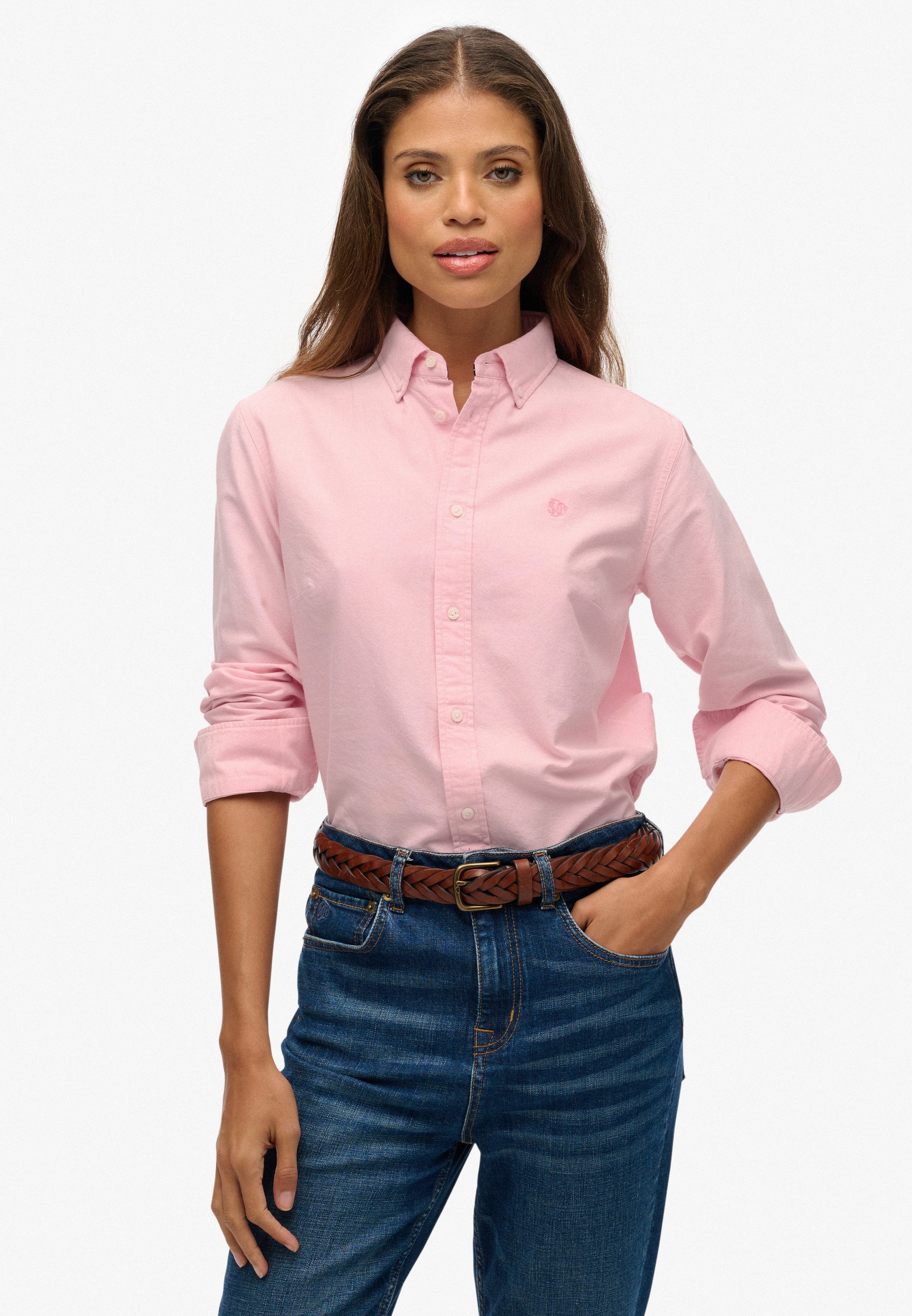 Superdry Hemdbluse SLIM OXFORD BD L/S SHIRT Baumwolle, slim fit – Bild 2 von 5