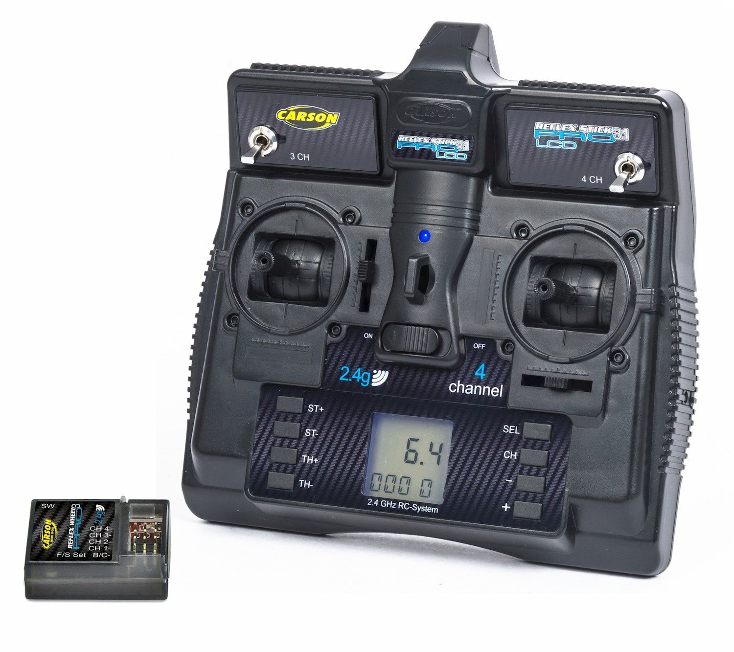 Carson Fernsteuerung Reflex Stick Pro 3.1 2.4G LCD 4 Kanal RC-Fernsteuerung