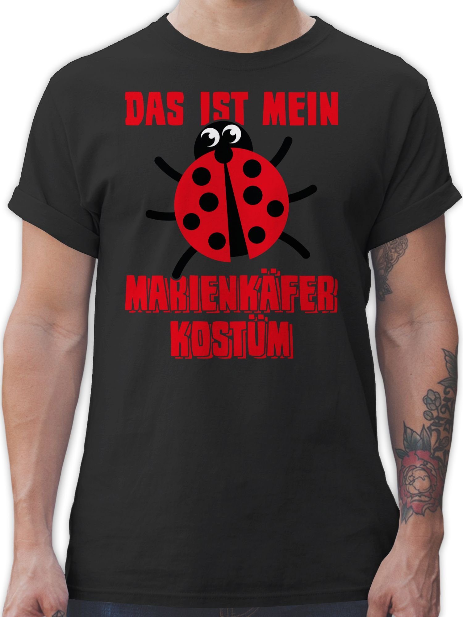 Das Kostüm - T-Shirt Marienkaefer Outfit mein Käfer 1 Marienkäferkostüm ist Karneval Marienkäfer Schwarz Shirtracer