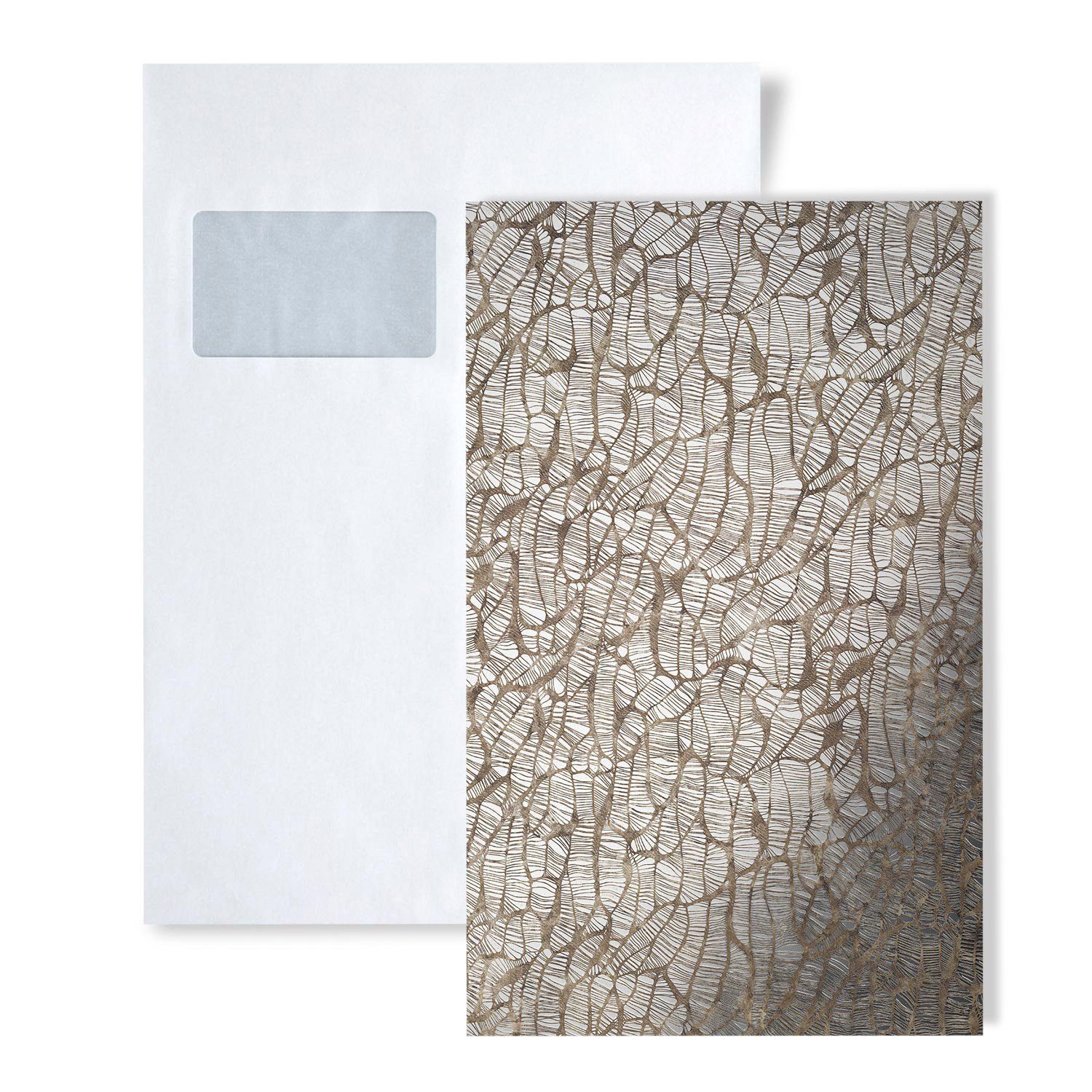 Wallface Wandpaneel 1 MUSTERSTÜCK S-17037 DIN A5 Wandpaneel Muster, BxL: 15x20 cm, 0 qm, (1 MUSTERSTÜCK, Produktmuster, 1-tlg., Muster des Wandpaneels) silber, hellbraun