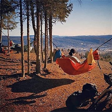 yozhiqu Hängematte Camping-Hängematte mit Bettnetz, Familien-Campingschaukel, Mückensicherer, reißfester Hängeschlafsack, 220 x 70 cm