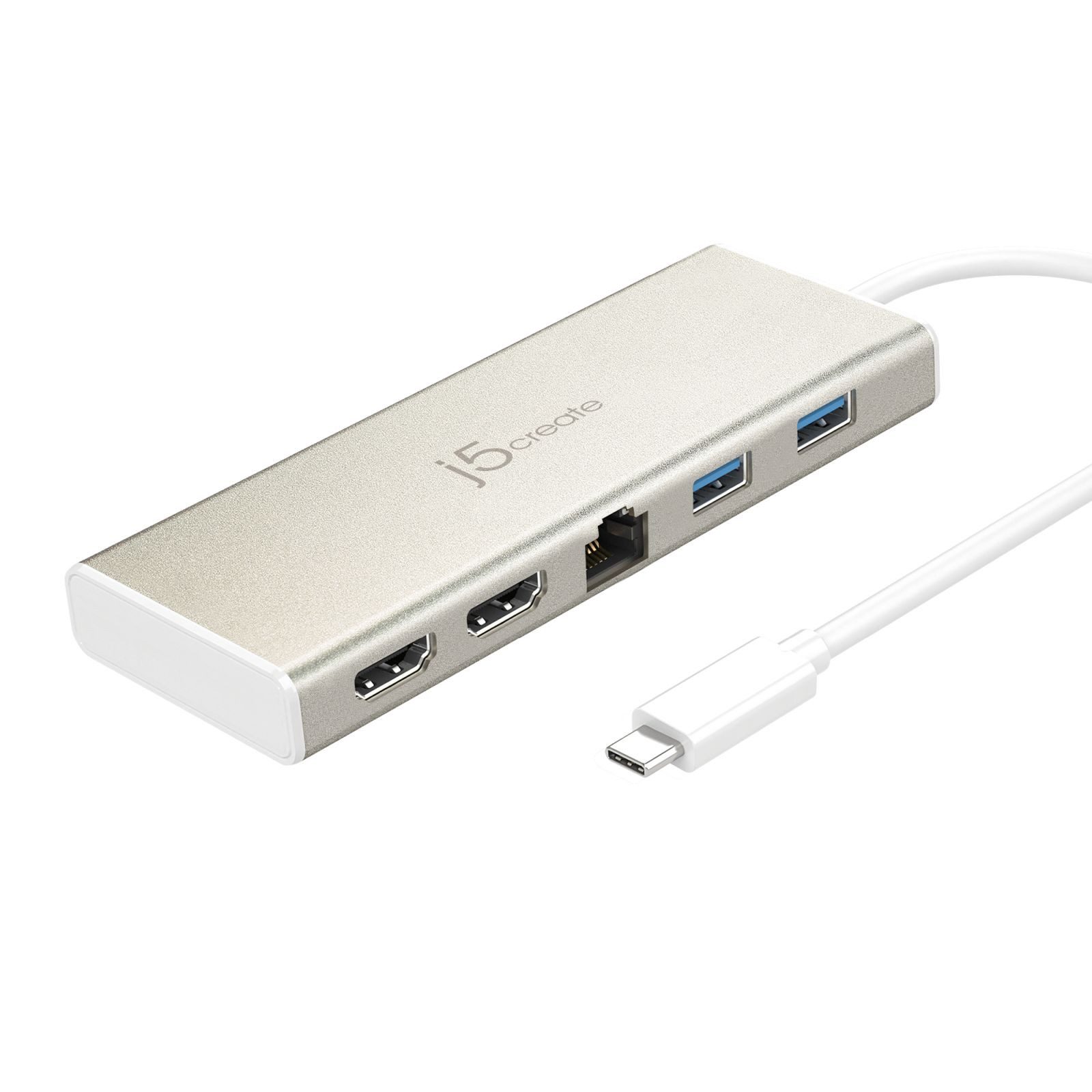 j5create JCD381 - Dockingstation - USB-C - 2 x HDMI Smartphone-Ladegerät