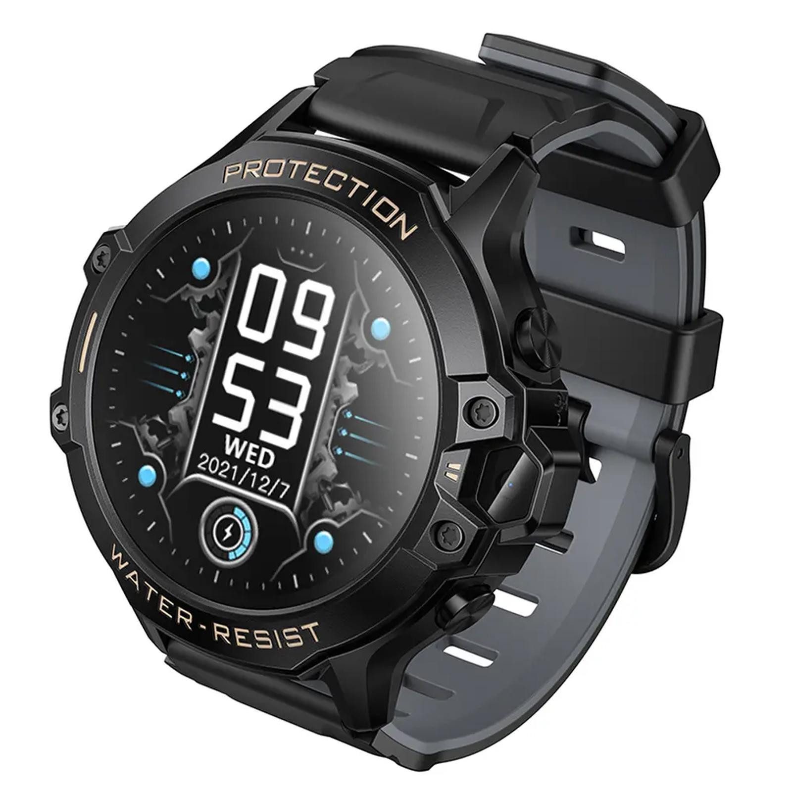 hoco. Y107 Kinder Smartwatch (1,28 Zoll, geschlossenes Echtzeit-Betriebssystem (RTOS), 4G GPS Uhr Telefon Videoanruf Ortung SOS Kinderuhr SIM Karte Schwarz