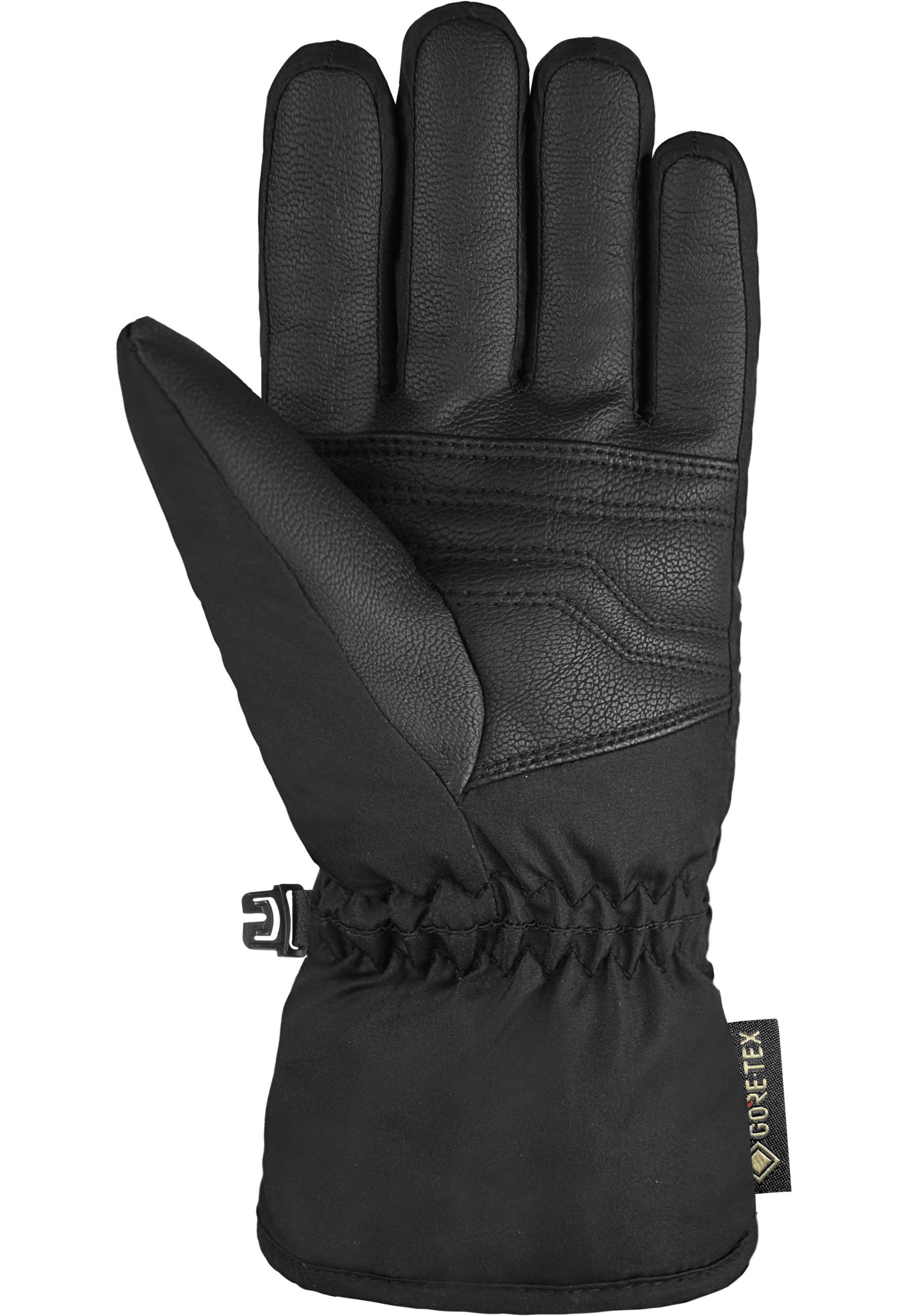 Reusch Skihandschuhe Teddy wasserdichter mit grün-schwarz Funktionsmembran GORE-TEX