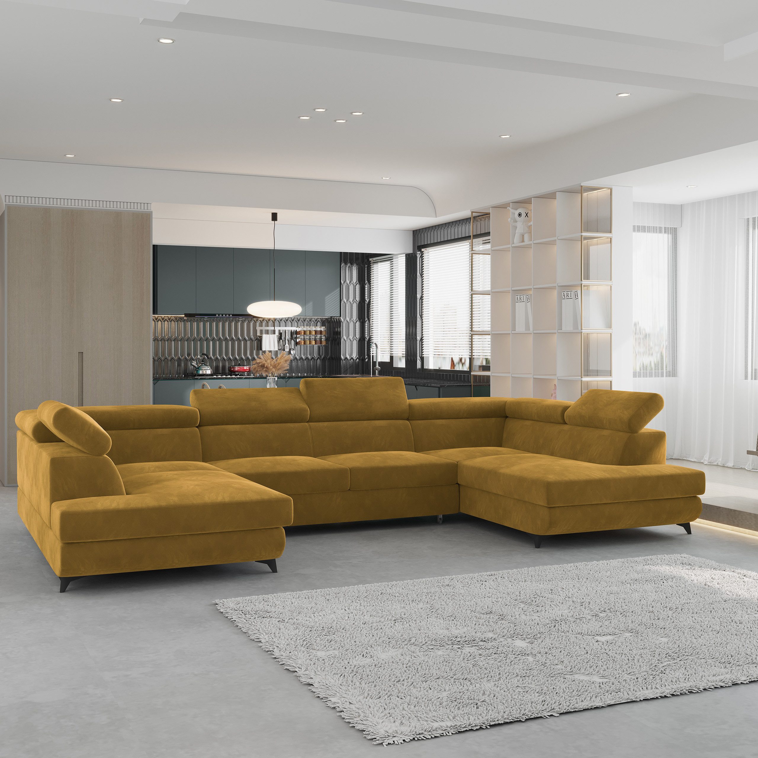 Masseno Ecksofa VINTESSA mit Schlaffunktion U-Form, günstig online kaufen