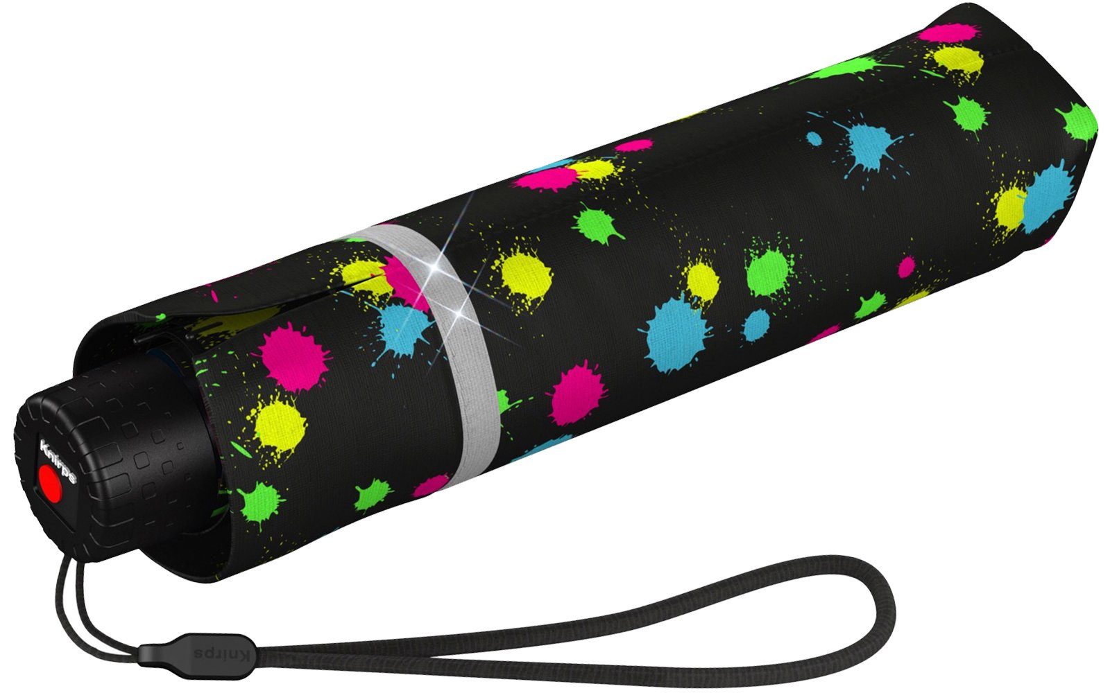 Knirps® Taschenregenschirm Kinderschirm Rookie reflective mit Reflexborte, Schulweg