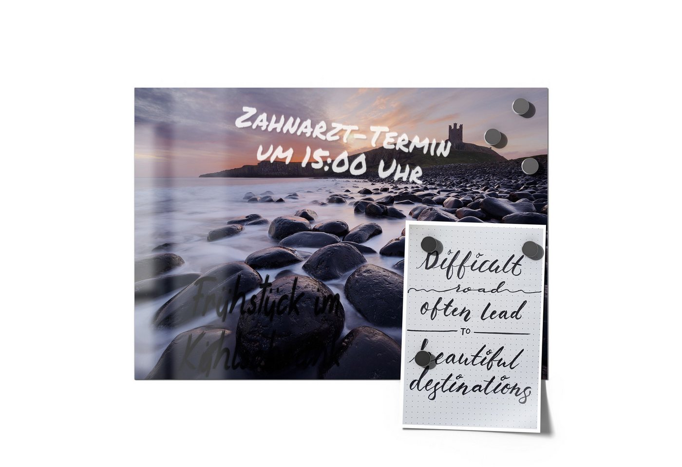 Thumbnail - DEQORI Magnetfolie 'Küstendämmerung', beschreibbar universal Magnetmatte magnetisch Folie Planer Kalender